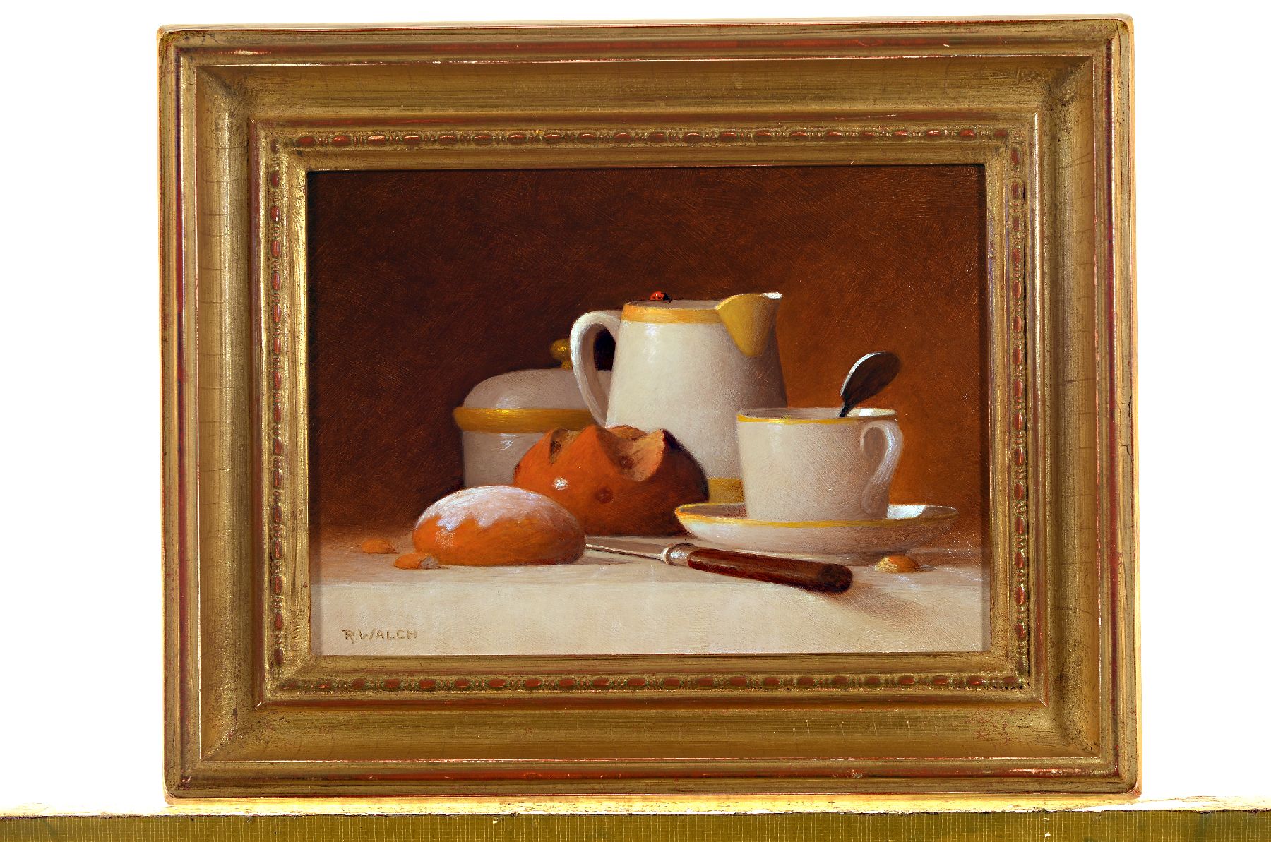 Detail c: René Walch, geb. 1935, Öl/Lwd, drei Stillleben, signiert, ca. 14 x 18 cm und 2 x(16.5 x 22 cm)