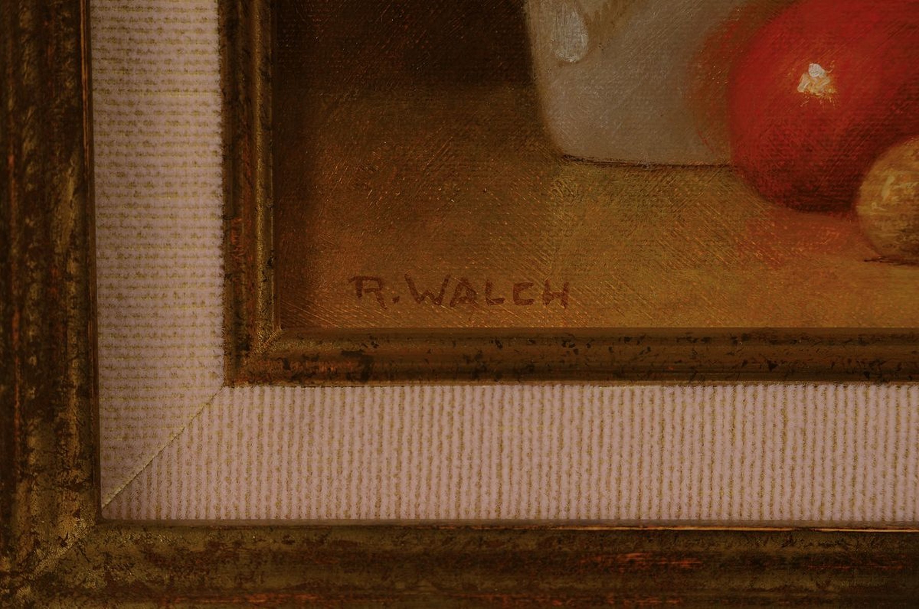 Detail b: René Walch, geb. 1935, Öl/Lwd, zwei Stillleben, signiert, ca. 16 x 24.5 cm bzw. 22 x 27 cm, beide gerahmt