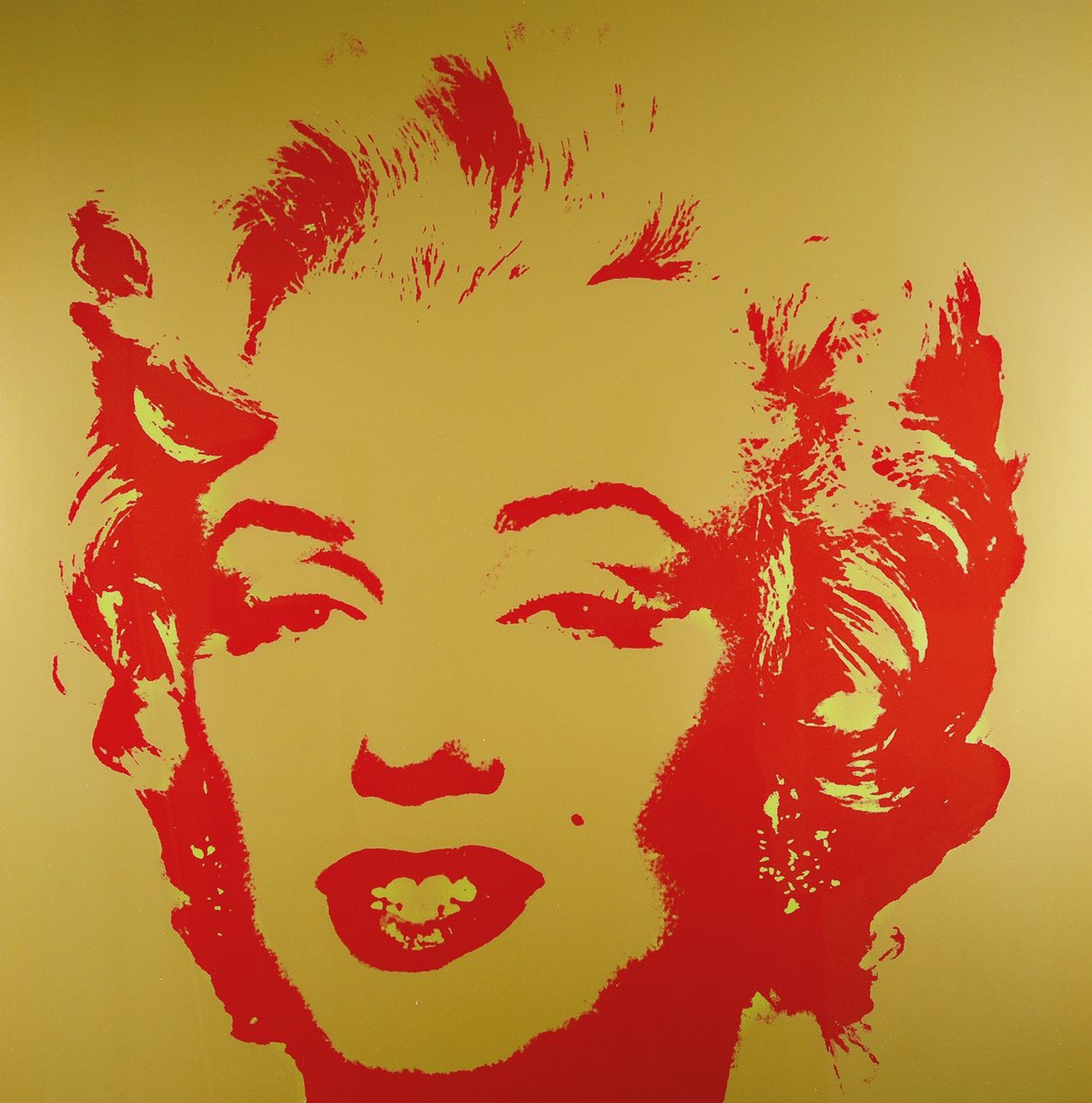 Marilyn Monroe, nach Andy Warhol, Lizenzierte Edition Sunday B. Morning, Siebdruck mit Diamantstaub, rückseitig gestempelt und num. 902/2000, 91.2 x ...