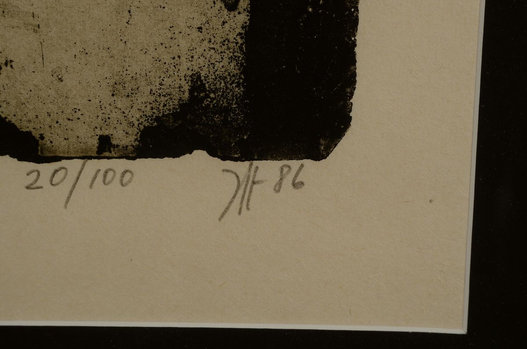 Detail a: Horst Janssen,1929-1995, Farbradierung, "Annettchen...", handsigniert und num. 20/100, dat. (19)86, PP-Ausschnitt ca. 42.5 x 56.5 cm, unter ...