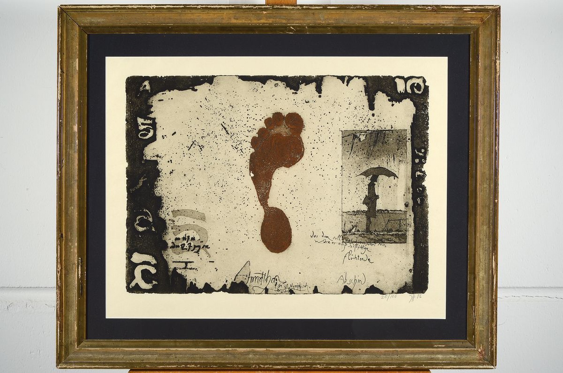 Detail k: Horst Janssen,1929-1995, Farbradierung, "Annettchen...", handsigniert und num. 20/100, dat. (19)86, PP-Ausschnitt ca. 42.5 x 56.5 cm, unter ...