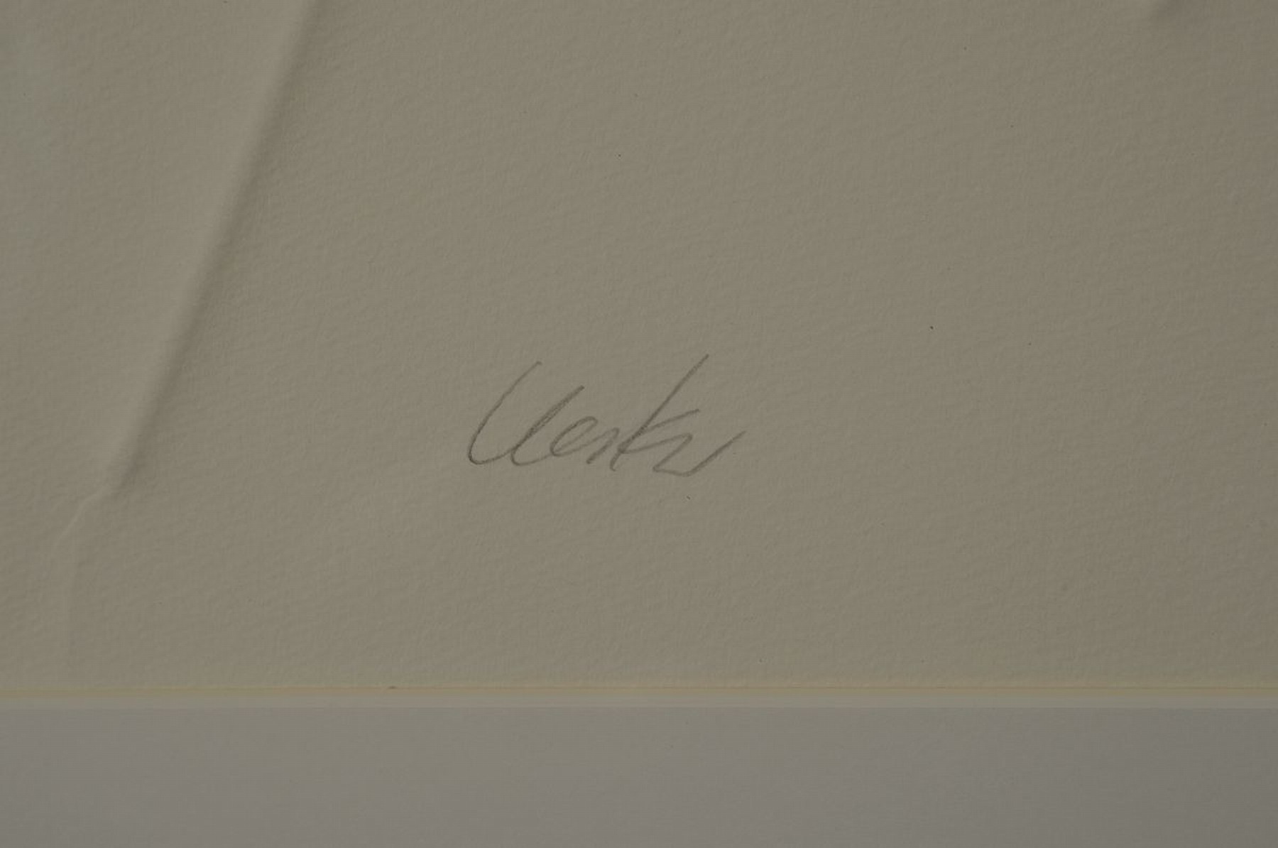 Detail a: Günther Uecker, geb. 1930, Prägedruck, handsigniert, Auflage 60, hier eines von fünf Künstlerexemplaren, aus dem Jahre 1974, Verleger Galerie ...