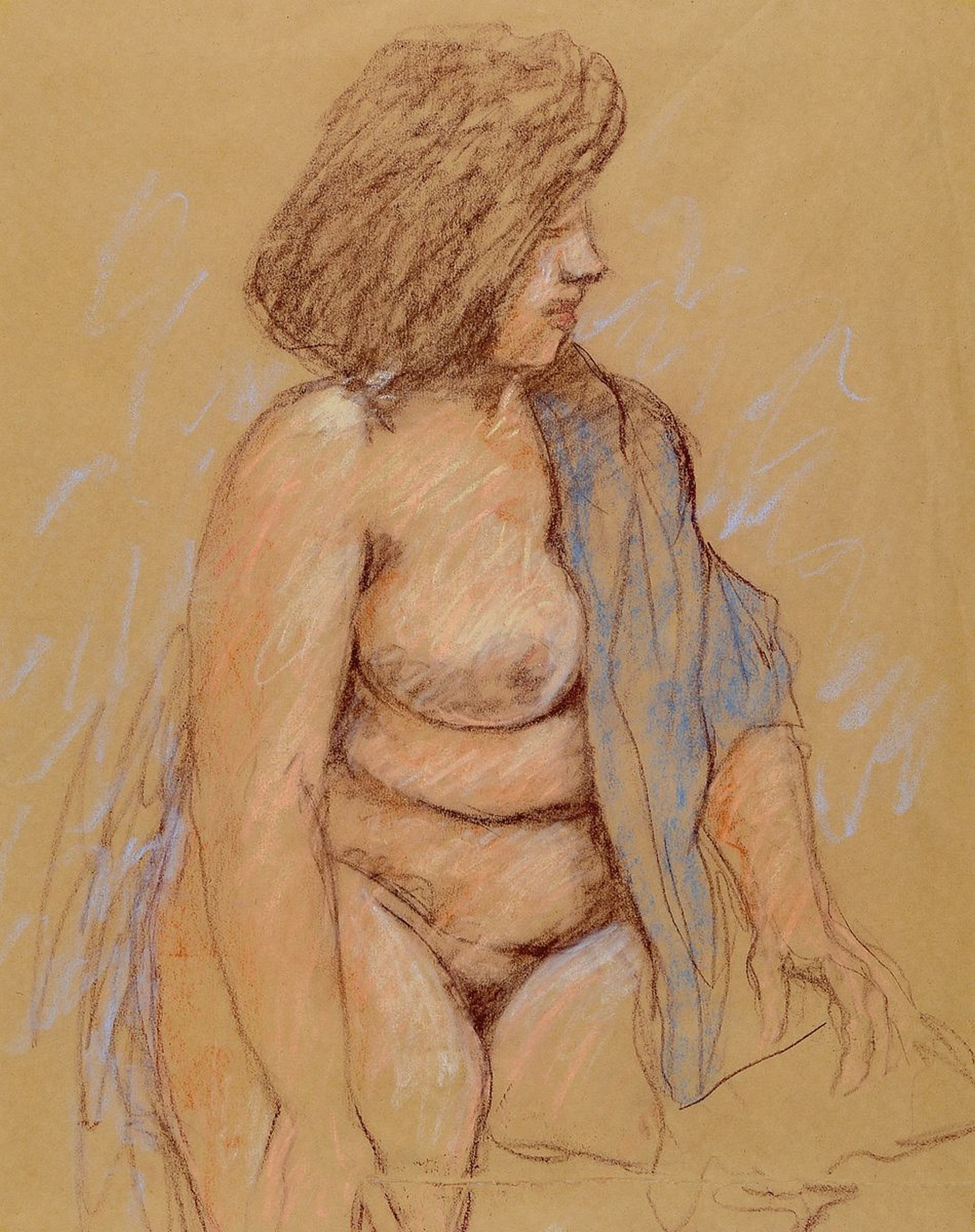 S. König, Maler des 20. Jh., 3 Arbeiten in bunter Kreide auf Packpapier, davon zwei signiert und dat. 94, je ca. 48x39cm, PP, u.Gl., R. ca. 73x52cm