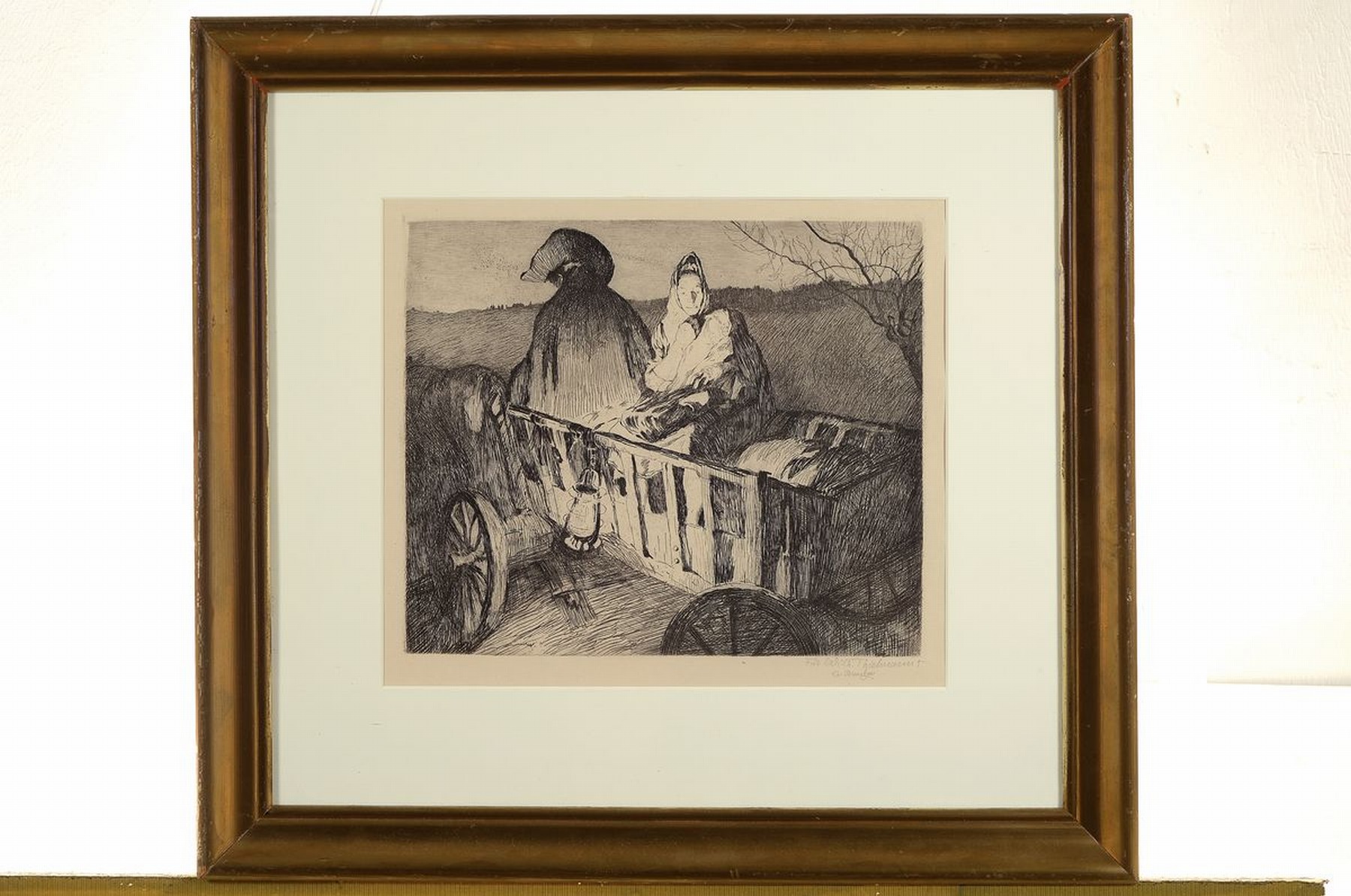 Detail k: Wilhelm Thielmann, 1868 Herborn - 1924 Kassel,zwei Radierungen, Frau mit Kind im Wagen und Frauen in Tracht bez. Druck 9, einmal handsigniert, einmal ...