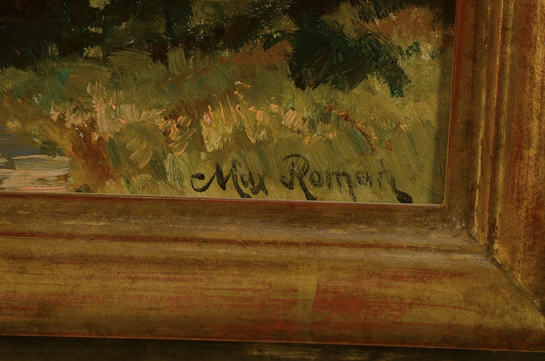 Detail a: Max Roman, 1849 Freiburg-1910 Karlsruhe, Schüler von Emil Lugo und der Akademie Karlsruhe, später der Leiter der Malerinnen- Schule in Karlsruhe, ...