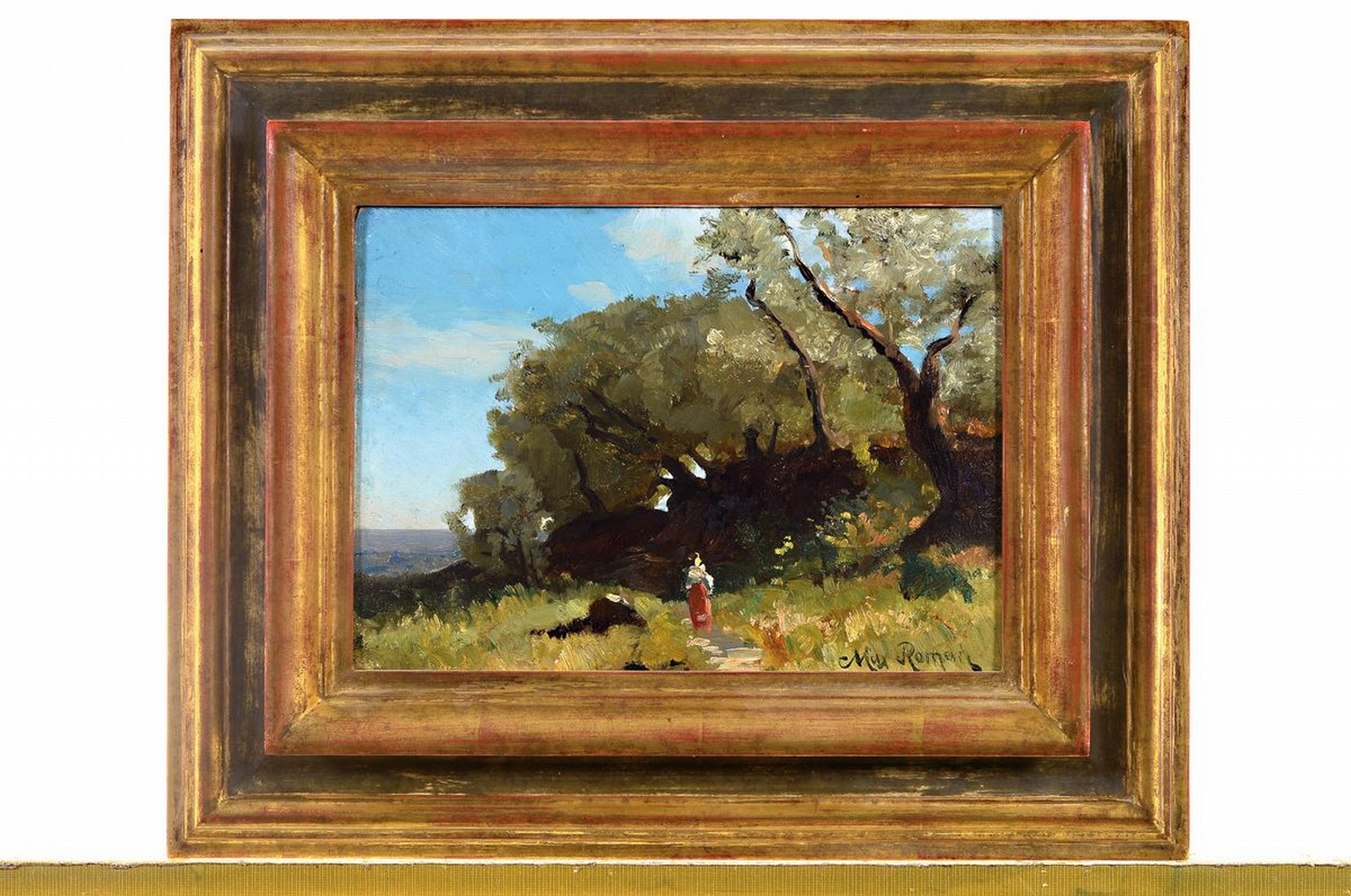 Detail k: Max Roman, 1849 Freiburg-1910 Karlsruhe, Schüler von Emil Lugo und der Akademie Karlsruhe, später der Leiter der Malerinnen- Schule in Karlsruhe, ...