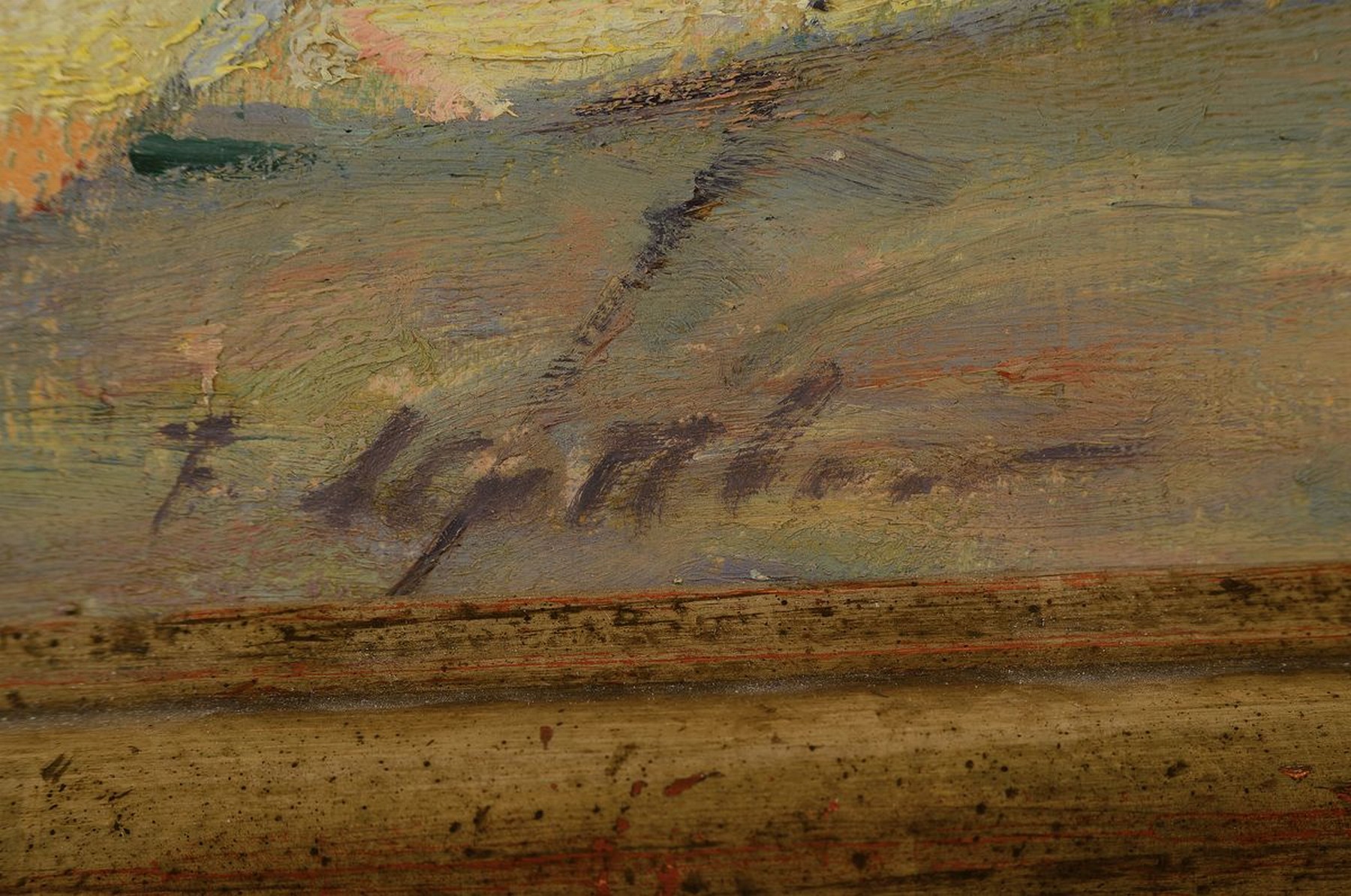 Detail a: Fritz Stattler, 1867 Pilsen-1944, Ansicht aus München, Öl/Malkarton, Öl/ Malkarton, signiert, ca. 73x53cm, R. ca. 89x70cm