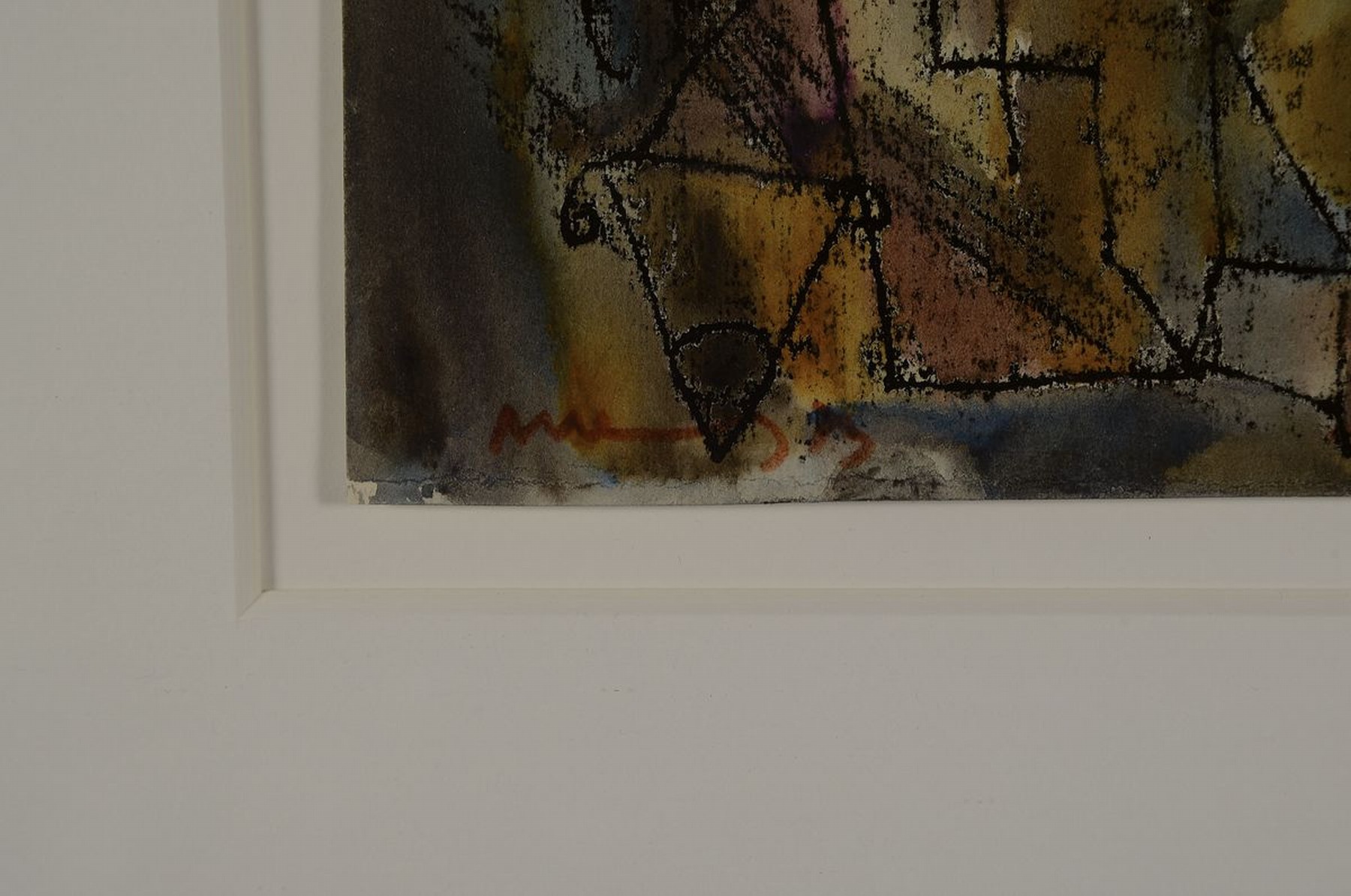 Detail a: Albert Hennig, 1907 Leipzig-1998 Zwickau, Abstrakte Komposition, Tusche und Aquarell auf Papier, links unten signiert und dat. 73, ca. 10x15cm, PP, ...