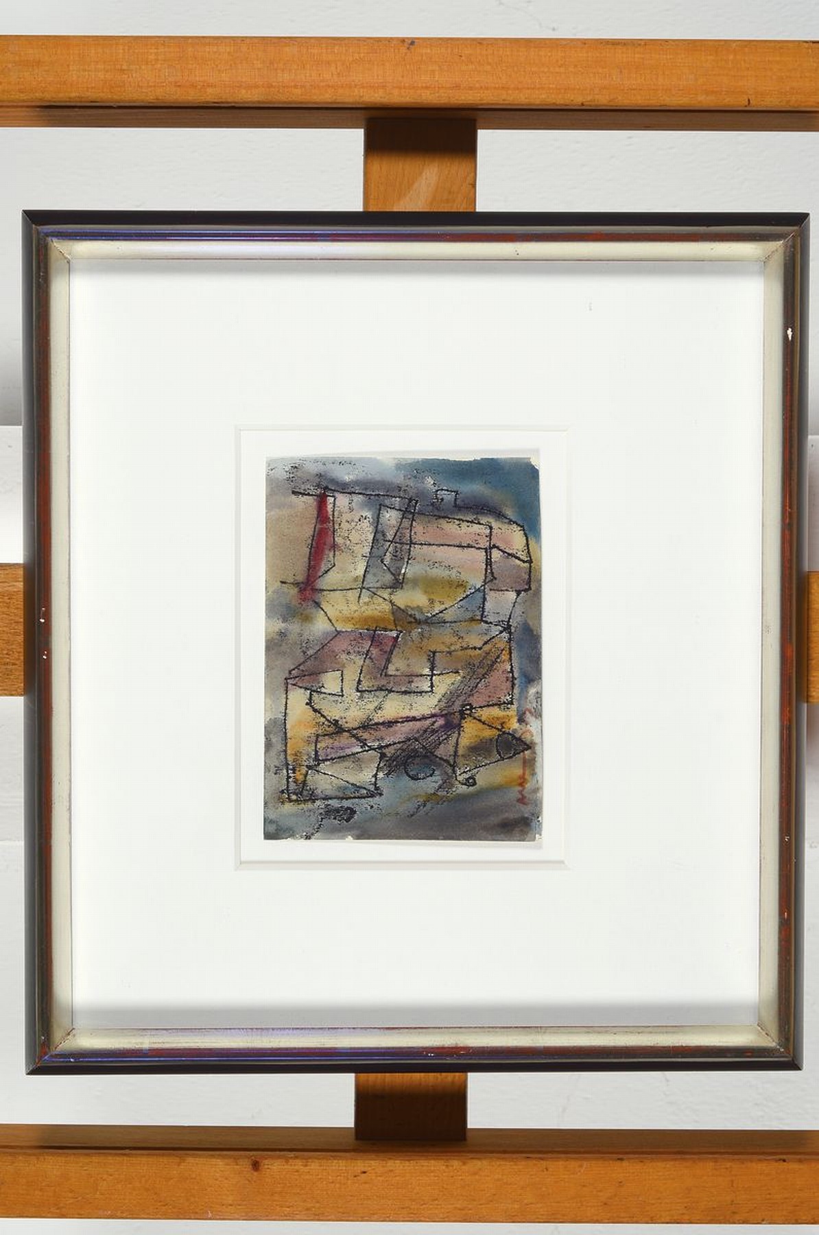 Detail k: Albert Hennig, 1907 Leipzig-1998 Zwickau, Abstrakte Komposition, Tusche und Aquarell auf Papier, links unten signiert und dat. 73, ca. 10x15cm, PP, ...