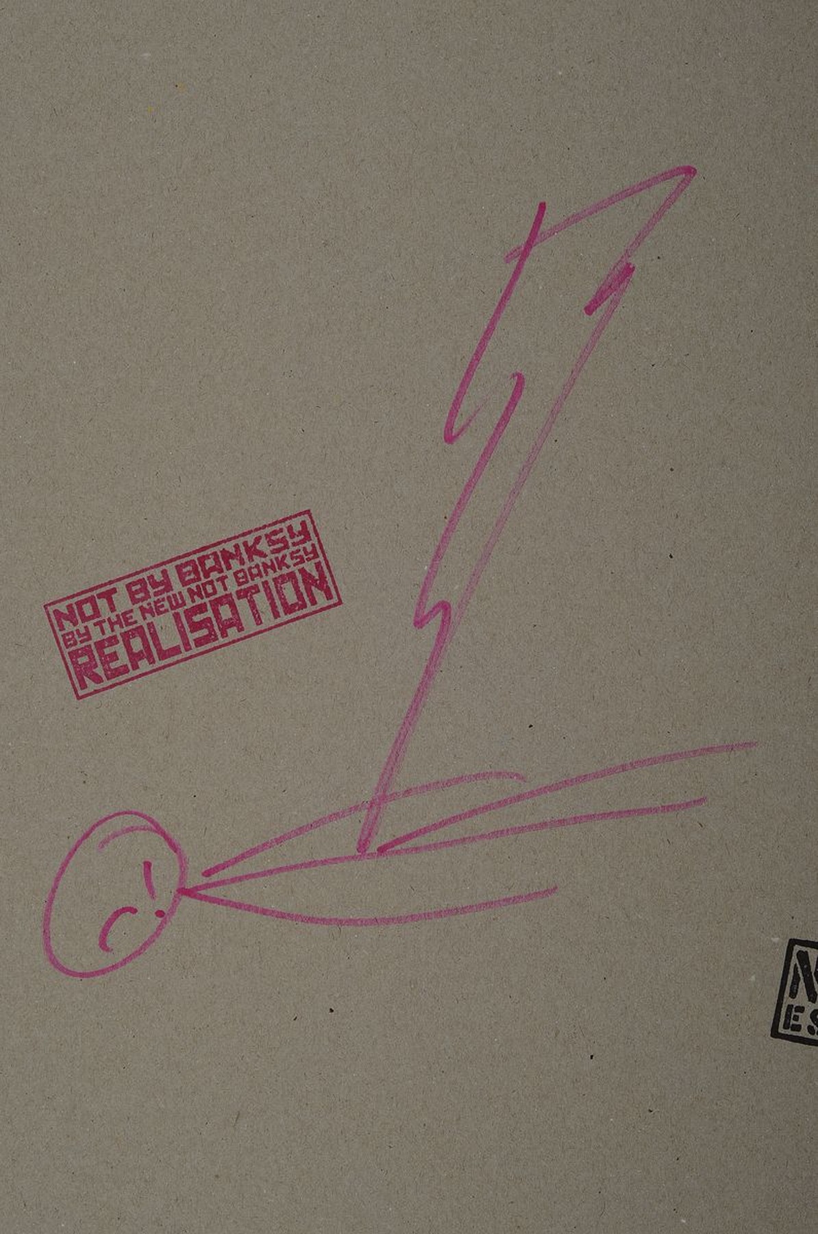 Detail a: NOT BY BANKSY BY NOT NOT BANKSY, "It´s Not Funny, Farbsiebdruck auf Pappe, 2020rechts u. num. 3/50, verso sign., Stempel, inkl. Zertifikat, ca. ...