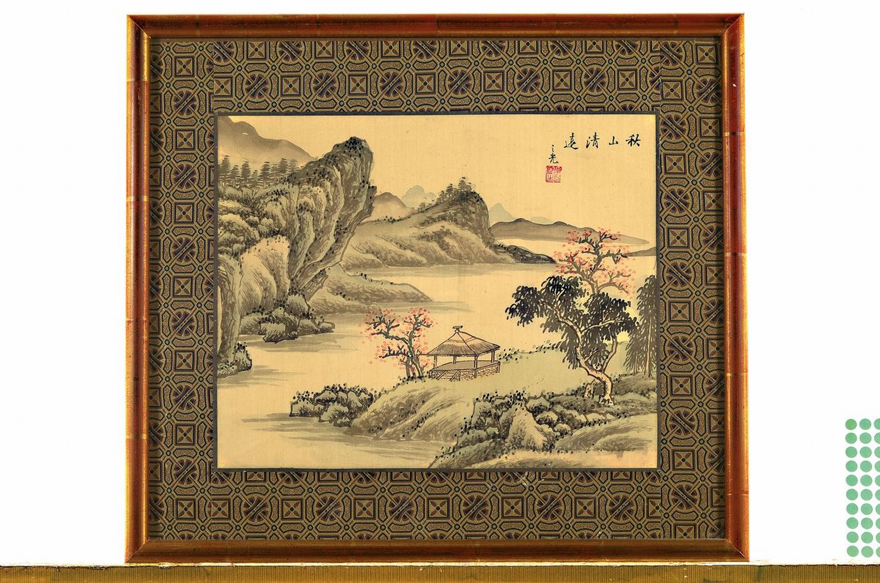Detail k: Chinesischer Künstler, drei Aquarelle, wohl 1.Hälfte 20. Jh., 2 Landschaftsmalereien und eine Asiatin in Gartenlandschaft, Signaturstempel und ...