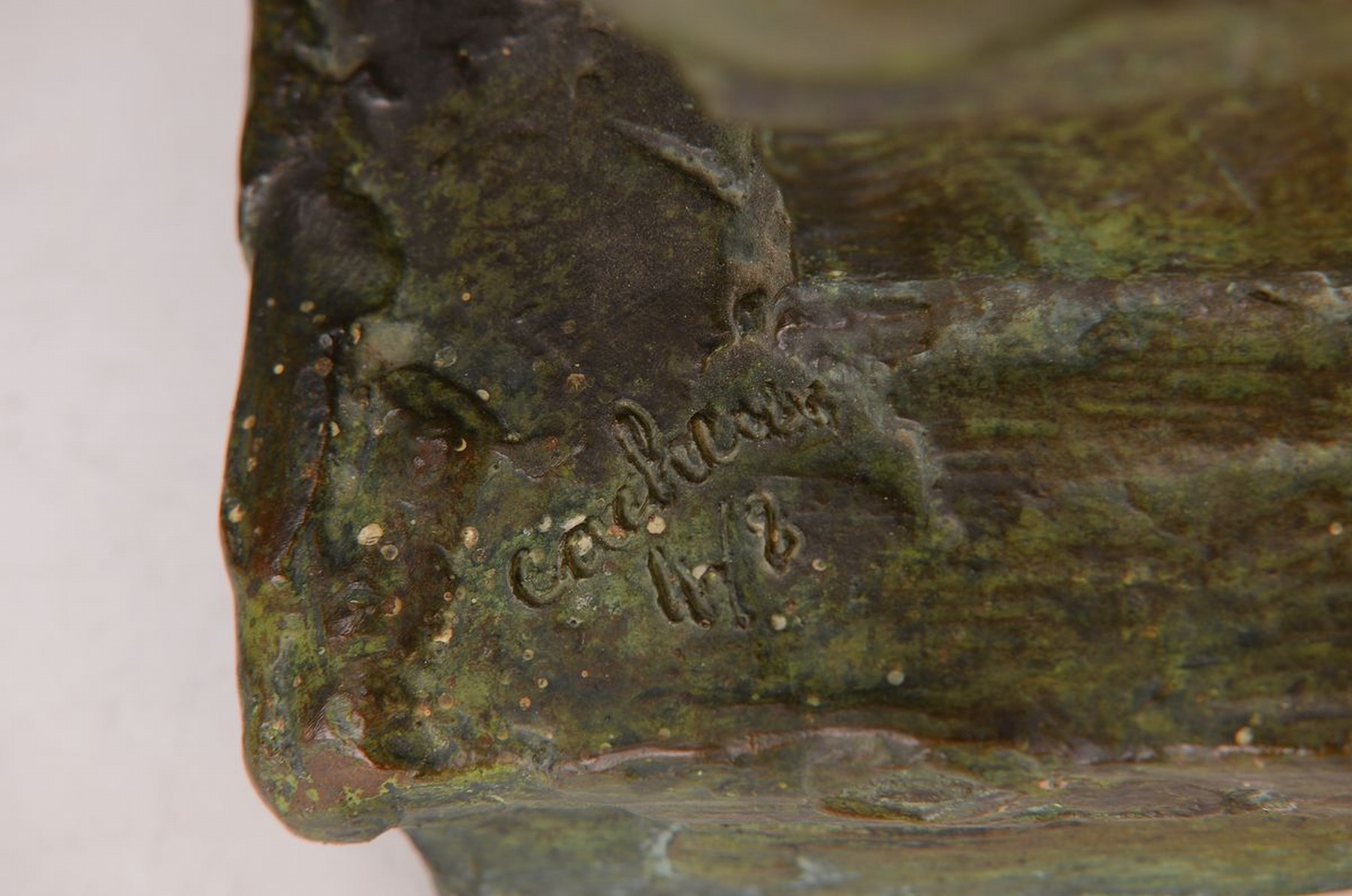 Detail a: Francois Cacheux, 1923-2011, "Sitzende", sign., num. 4/8, ca. 36x18 cm