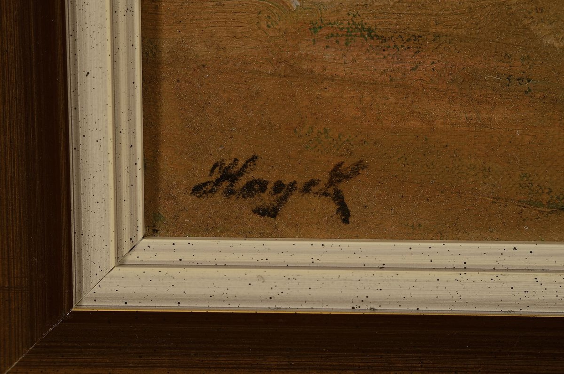 Detail a: Hans von Hajek, 1869 Graz - 1940 München, Krevettenfischer zu Pferd, Öl/Lwd, li. u. signiert, ca. 40 x 50 cm, Rahmen ca. 52 x 62 cm, Münchener ...