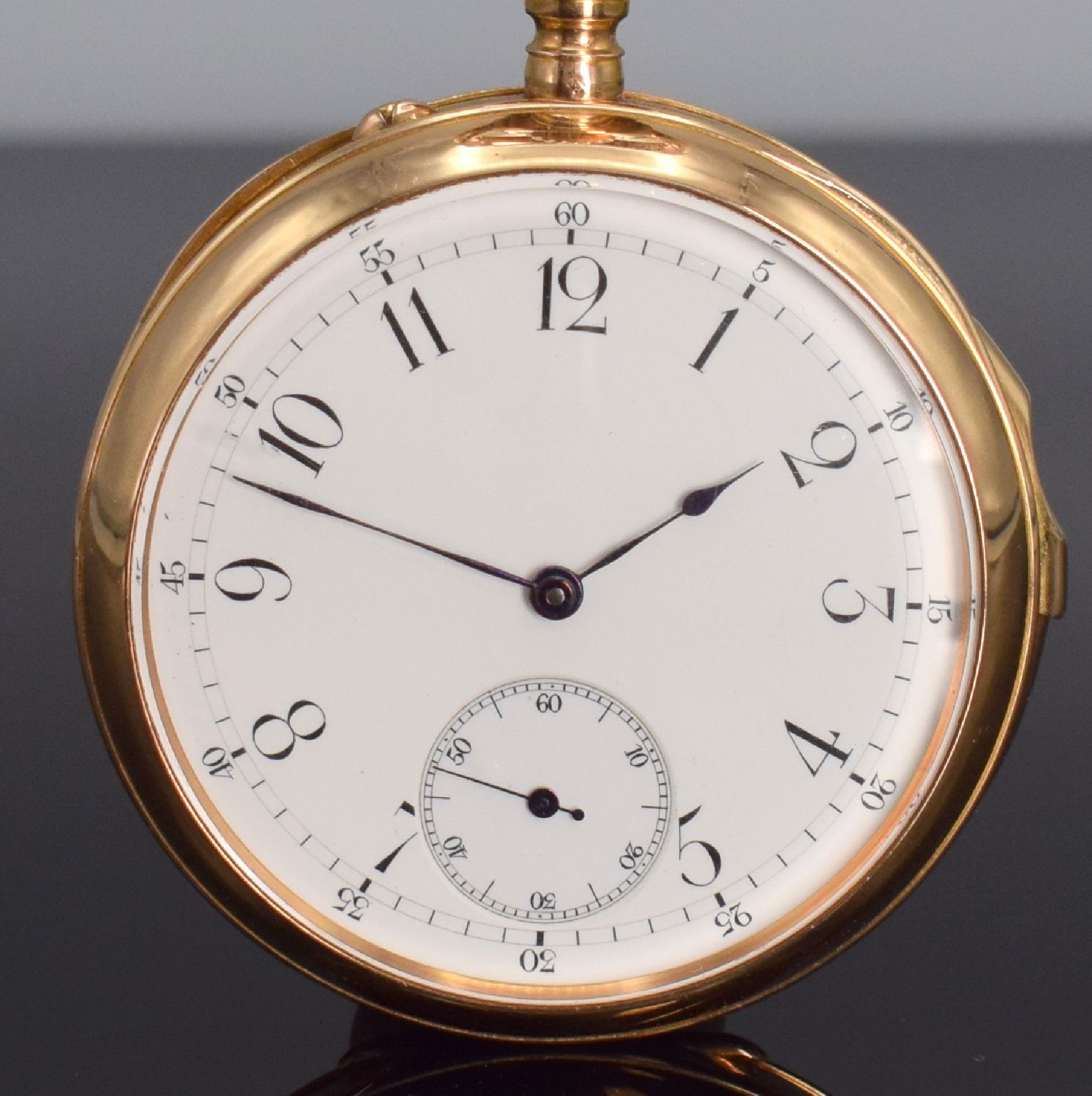Detail a: L. AUDEMARS Brassus & Geneve feine Taschenuhr mit Minutenrepetition in RoseG 750/000, Schweiz um 1900, 2-Deckel Goldgeh., Rückseite guill., ...