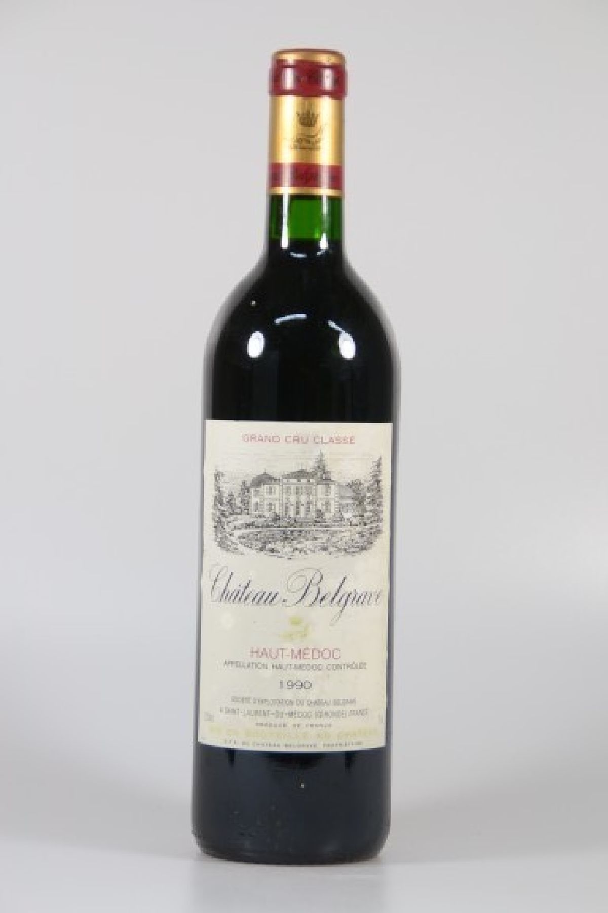 1 Flasche Chateau Belgrave, 1990, Haut-Medoc, Grand Cru Classé, 0.75 l, original verkorkt und unverkostet