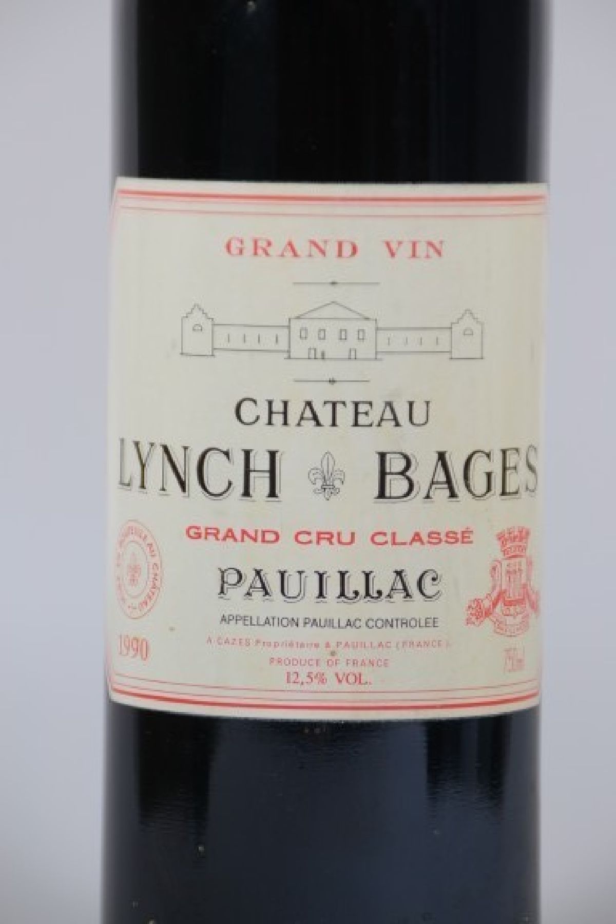 Detail a: 1 Flasche Chateau Lynch Bages, 1990, Grand Cru Classe Pauillac, 0.75l, orig. verkorkt und unverkostet