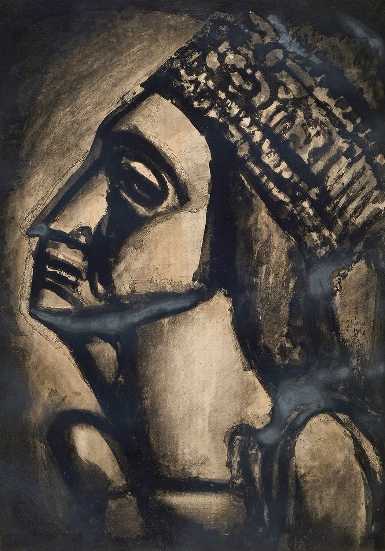 Georges Rouault, 1871-1958, Miserere Notre Dame, Lithographie von 1926, ca. 58x40cm, PP, u.Gl., R. ca. 68x53cm