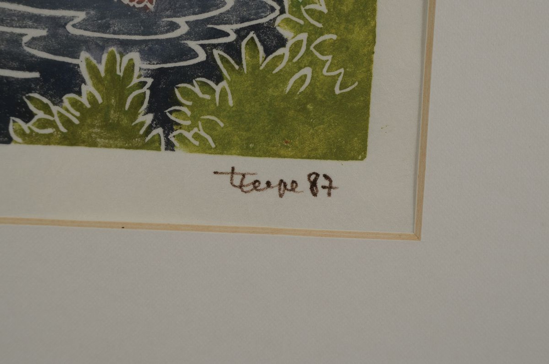 Detail a: Friedrich Teepe, Osnabrücker Künstler 1929 - 2012, drei Linolschnitte: "Syrinx", " Diana im Bade" und "Daphne", alle ...
