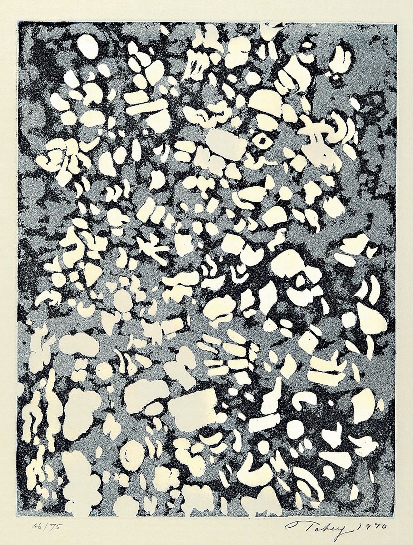 Detail b: Mark Tobey, 1890 Centerville, Wisconsin - 1976 Basel, zwei Farbradierungen, beide handsigniert, num. 46/75 bzw. 17/60, 31 x 24 cm bzw. 28 x 28.5 cm, ...