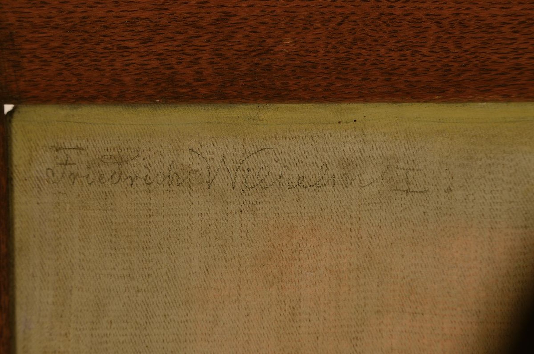 Detail a: Wilhelm Camphausen, 1818-1885 Düsseldorf, Friedrich Wilhelm I. von Preussen bei der Parade seiner Garde, Graphit und Gouache auf grundierter Lwd, ...