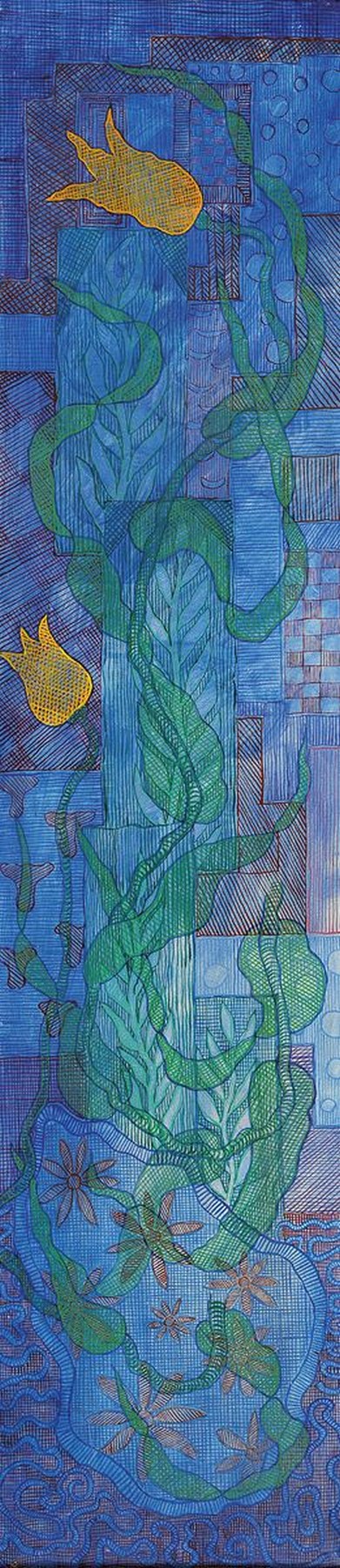 Hermann Schütte, 1893-1974, Ohne Titel, Öl/Lwd, ca. 110x25cm, R. ca. 112x27cm
