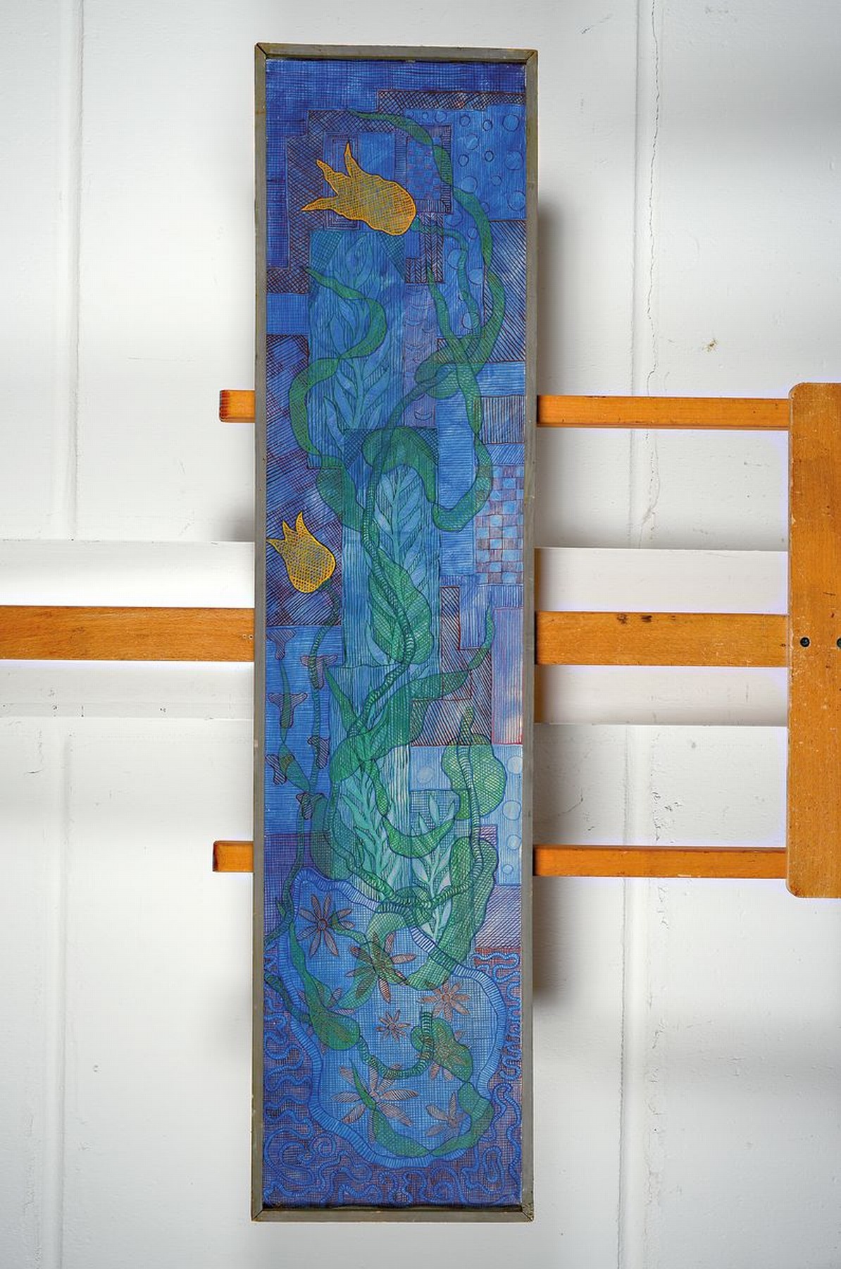 Detail k: Hermann Schütte, 1893-1974, Ohne Titel, Öl/Lwd, ca. 110x25cm, R. ca. 112x27cm