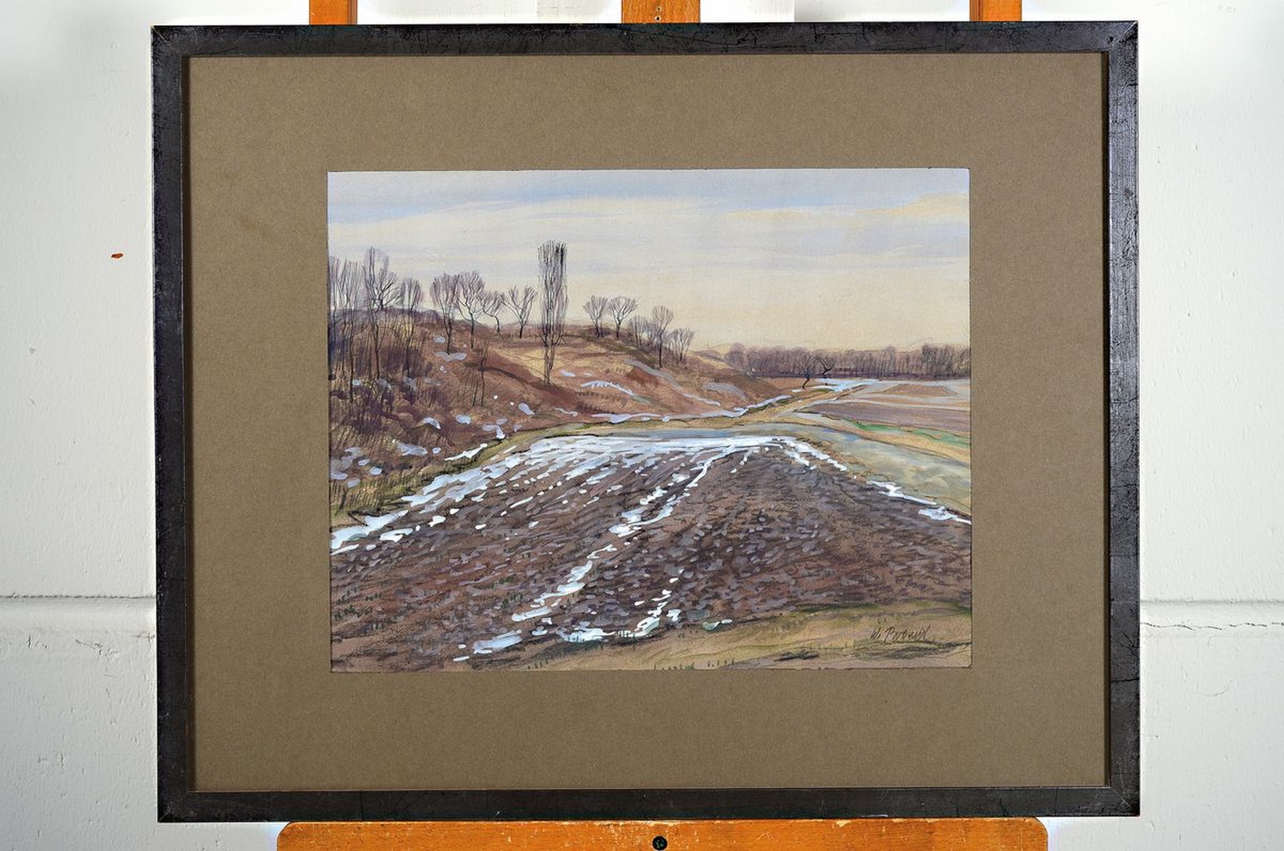 Detail k: Werner Brand, geb. 1933 Löbau, lebt und arbeitet in der Pfalz, Die Teufelskanzel bei Jockgrim, Aquarell auf Papier, rechts unten signiert, ca. ...