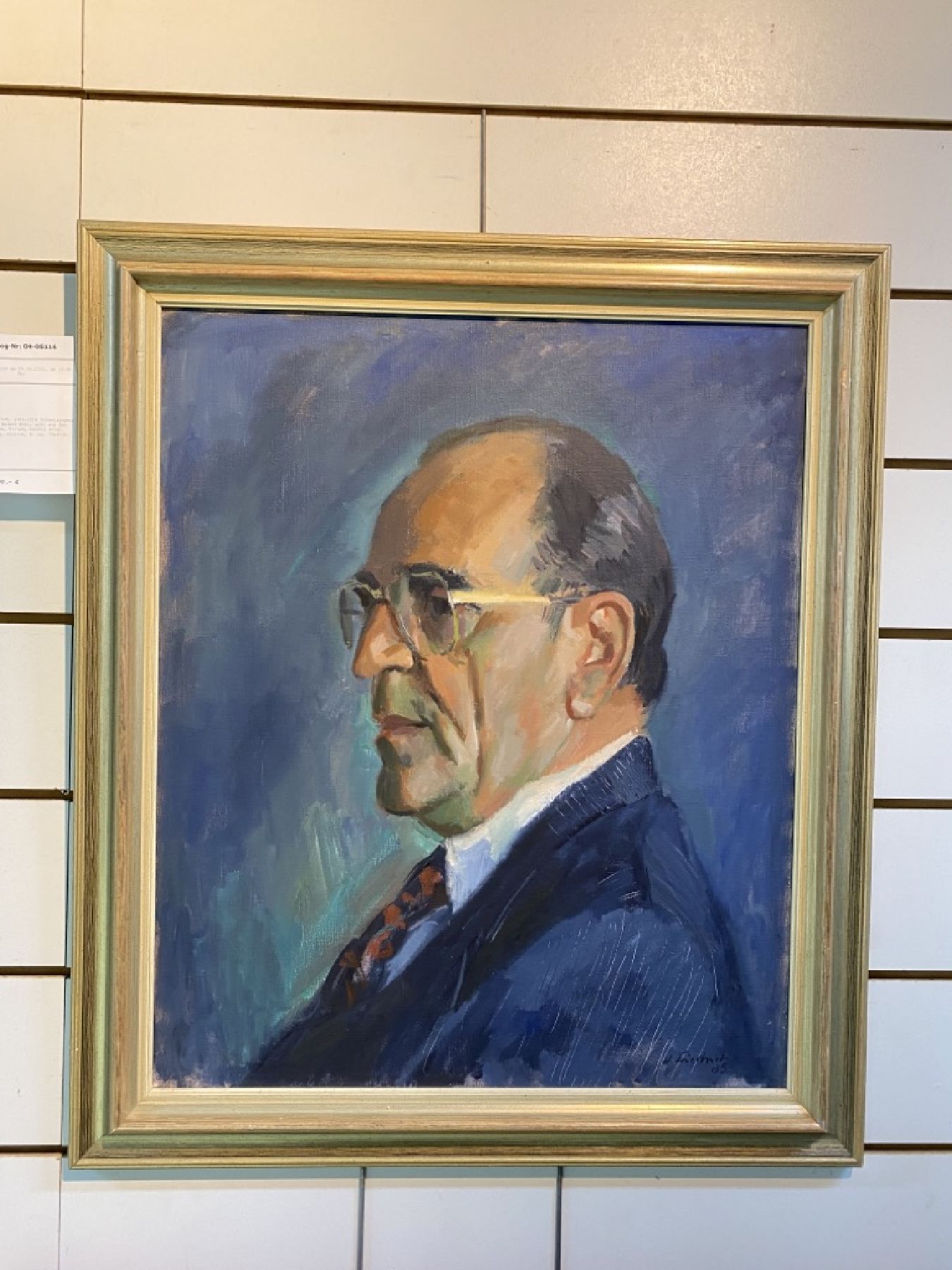 Detail b: Heinz Friedrich, 1924-2018 Schwetzingen, Porträt des Helmut Kohl, wohl aus den 1985er Jahren, Öl/Lwd, rechts unten signiert, ca. 65x54cm, R. ca. ...