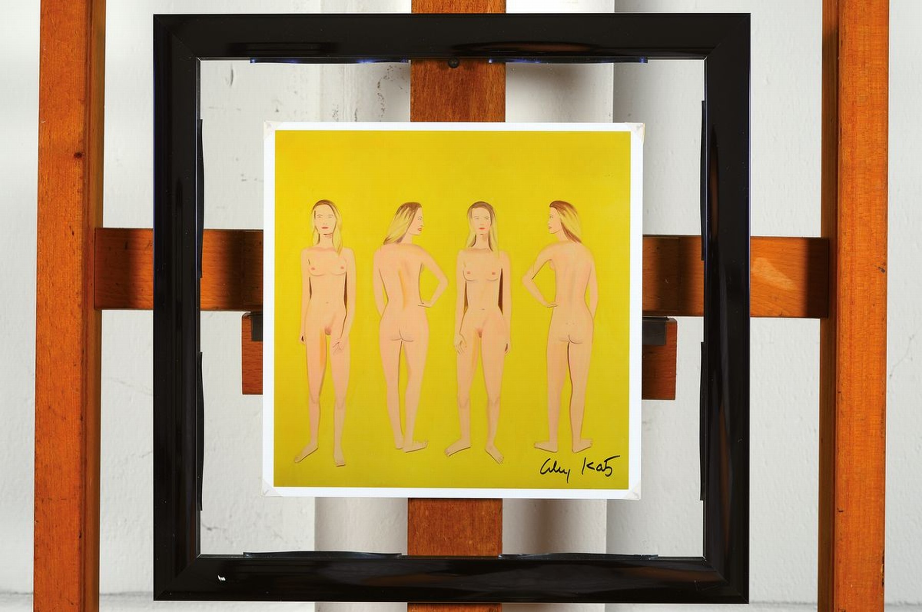 Detail k: Alex Katz, geb. 1927, "Four Nudes", Fotografie, handsign., gerahmt zwischen doppeltem Plexiglas, Motiv ca. 20x20 cm, gesamt ca. 32x32 cm