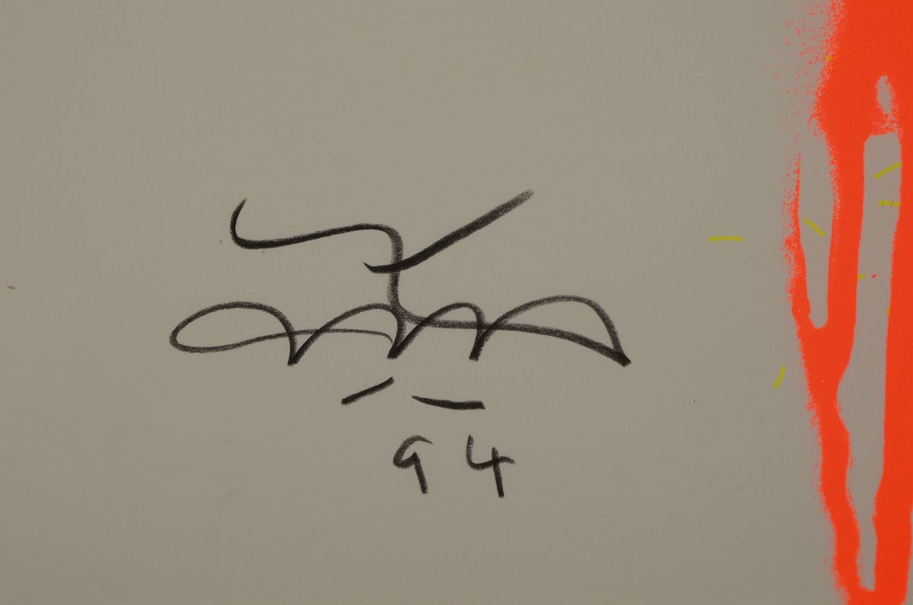 Detail a: Harald Naegli, geb. 1939 in Zürich, wurde als Sprayer von Zürich Ende der 70er Jahre weltweit bekannt, ansässig in Düsseldorf,Serigraphie auf ...