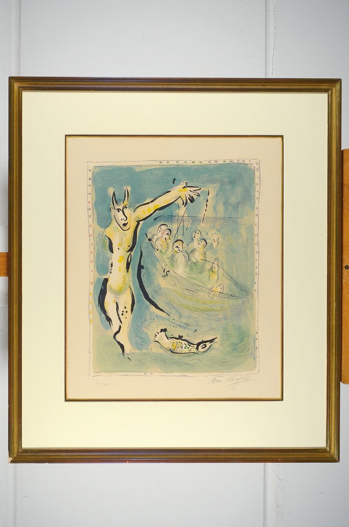 Detail k: Marc Chagall, 1887 - 1985, Farblithographie aus dickem Arches, handsigniert, num. 46/75, aus 1967, Blattgr. 65 x 50 cm, WVZ Cain Nr. 535. Hrsg. A.C. ...