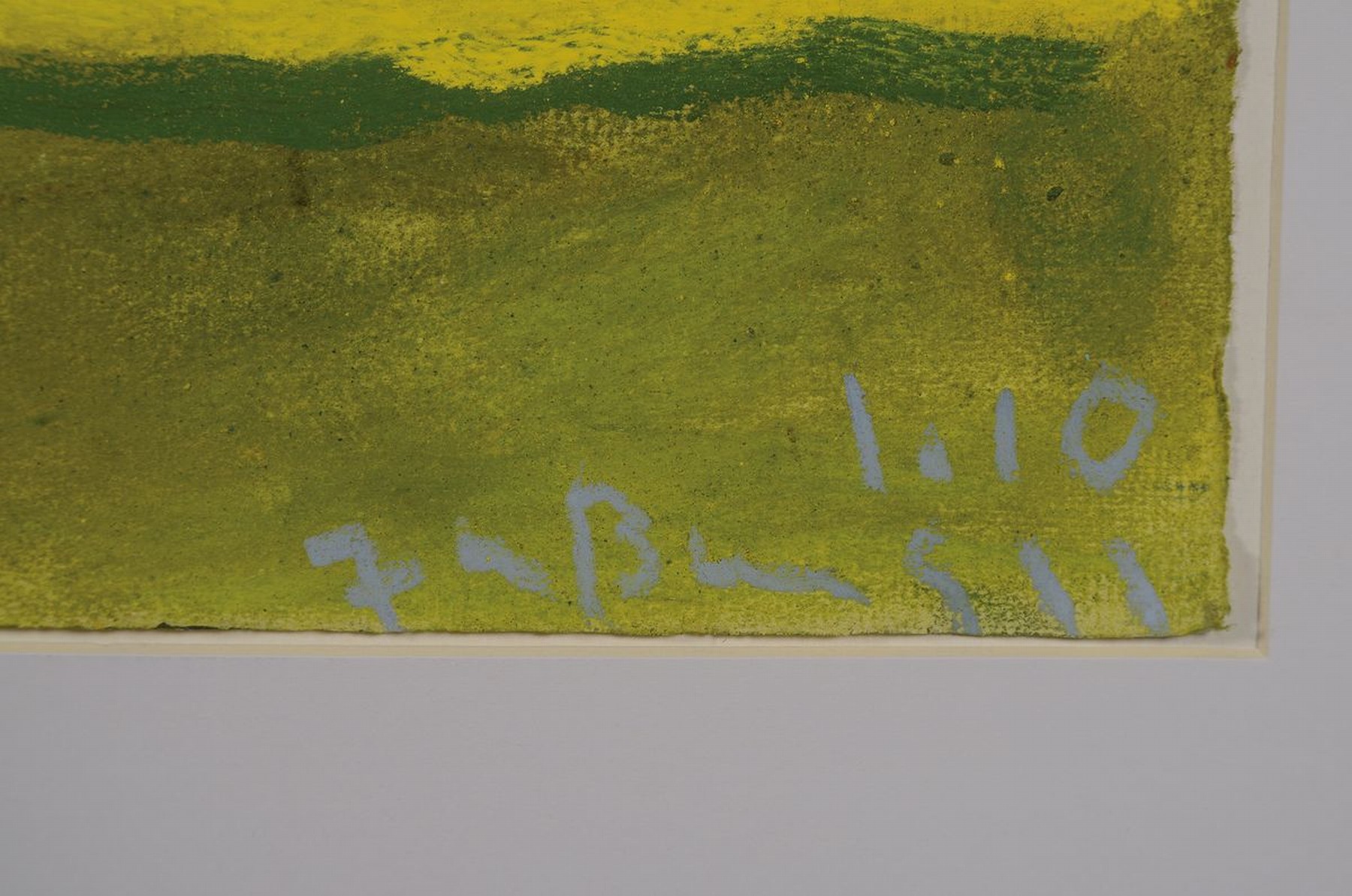 Detail a: Klaus Fußmann, geb. 1938, Rapsfeld mit Blick auf einen See, Pastell auf Papier, handsigniert, unleserlich dat., ca. 41 x 29.5 cm, Rahmen 44 x 54 cm
