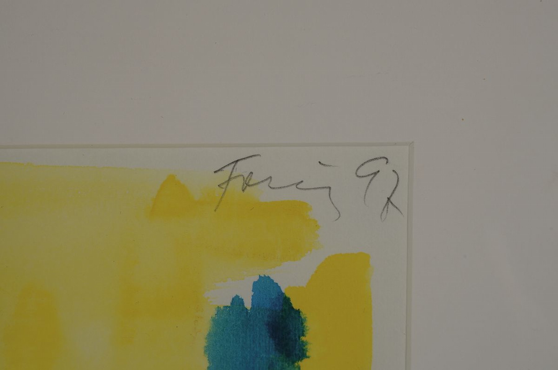 Detail a: Günther Förg, 1952 - 2013, Aquarell auf Papier, handsigniert und dat. 97 30 x 40 cm, unter Glas, Rahmen 47 x 57 cm