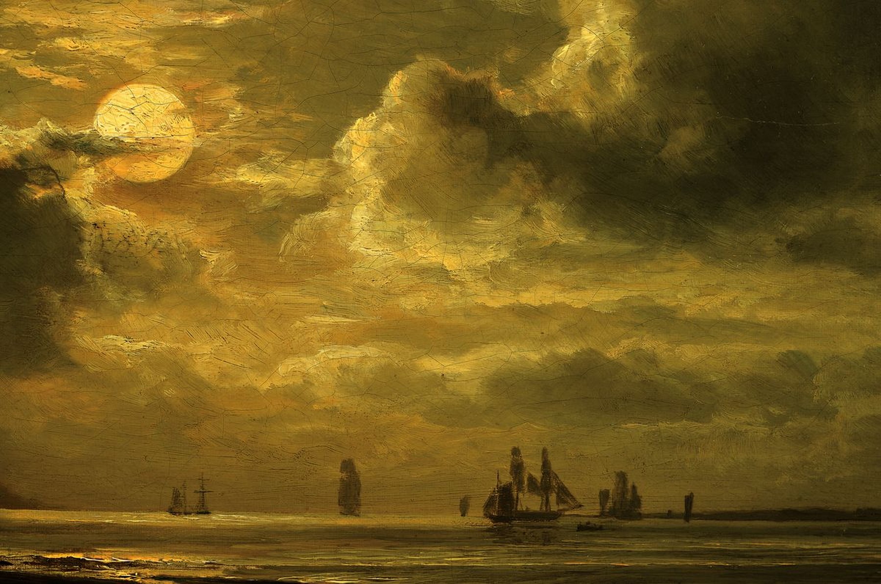 Detail b: Christian Ernst Bernhard Morgenstern, 1805 Hamburg - 1867 München,, deutscher Landschaftsmaler und bedeutender Vertreter des malerischen Realismus, ...
