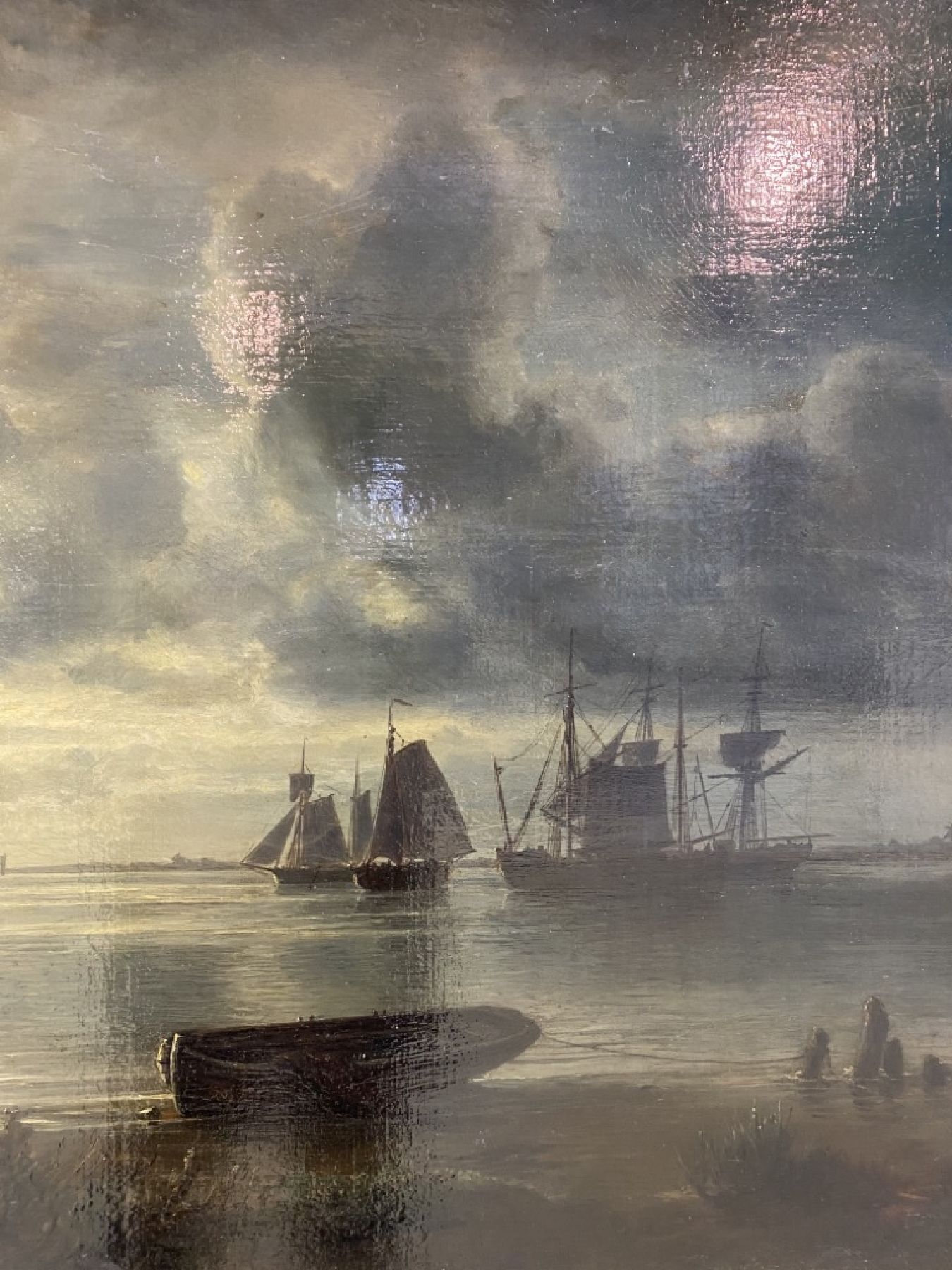Detail e: Christian Ernst Bernhard Morgenstern, 1805 Hamburg - 1867 München,, deutscher Landschaftsmaler und bedeutender Vertreter des malerischen Realismus, ...