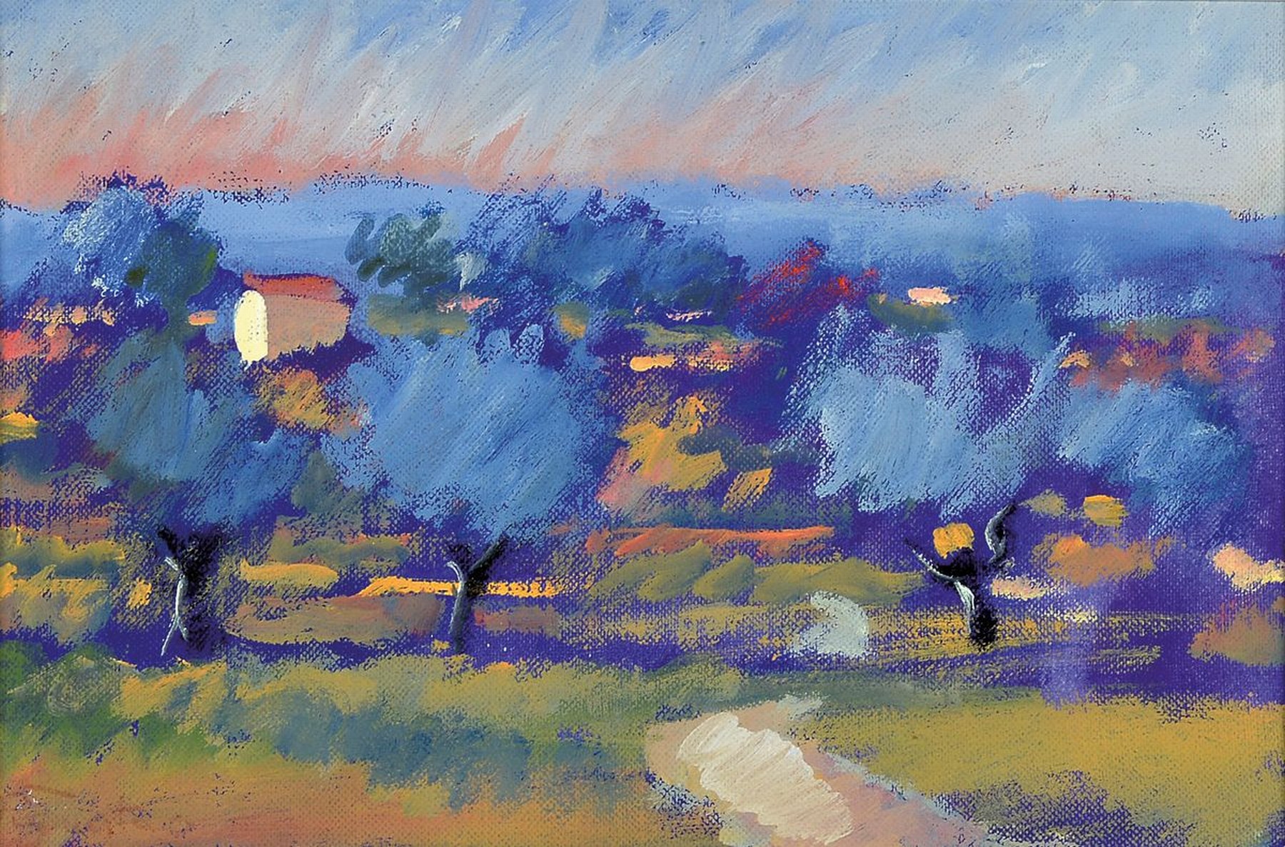 Luigi Pignataro, zeitgenössischer Maler aus Italien, Landschaft in der Toskana, Öl/Lwd, links unten kaum lesbar signiert, ca. 20x30cm, R. ca. ...