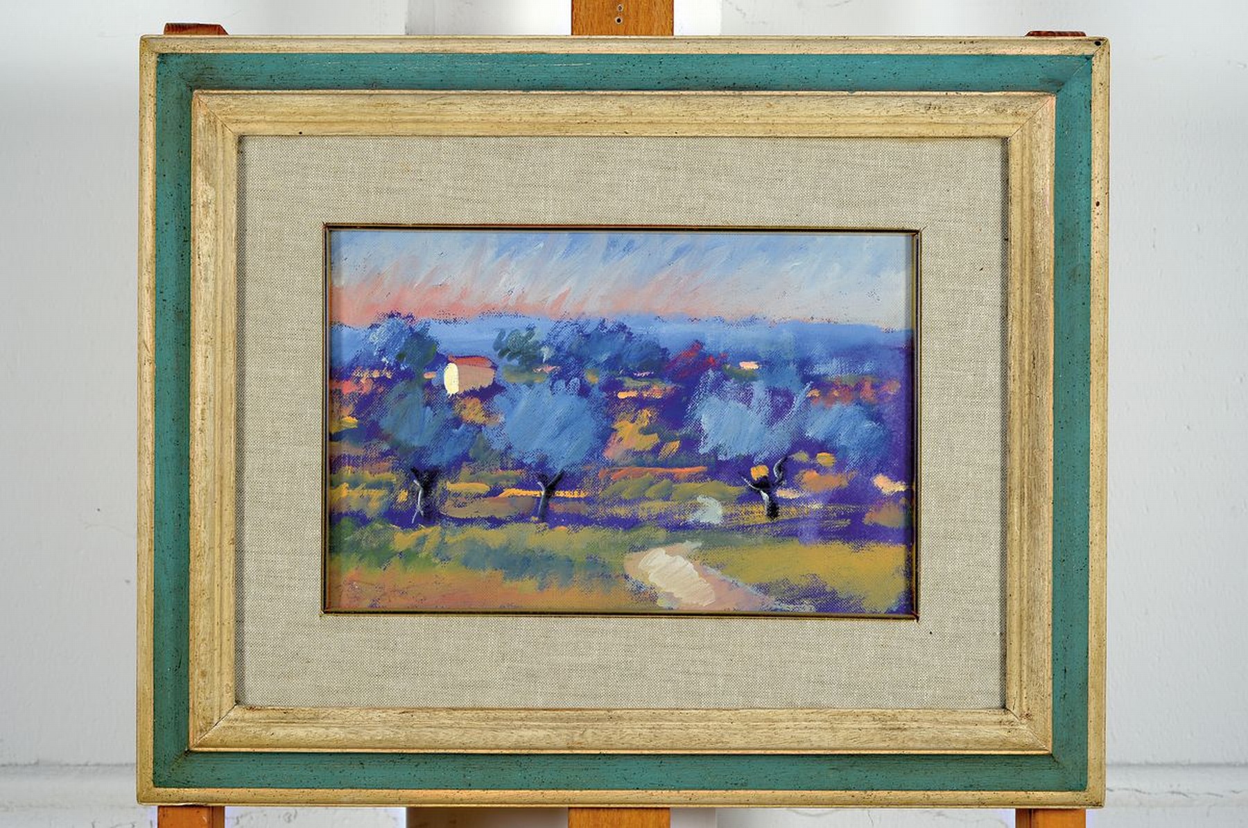 Detail k: Luigi Pignataro, zeitgenössischer Maler aus Italien, Landschaft in der Toskana, Öl/Lwd, links unten kaum lesbar signiert, ca. 20x30cm, R. ca. ...