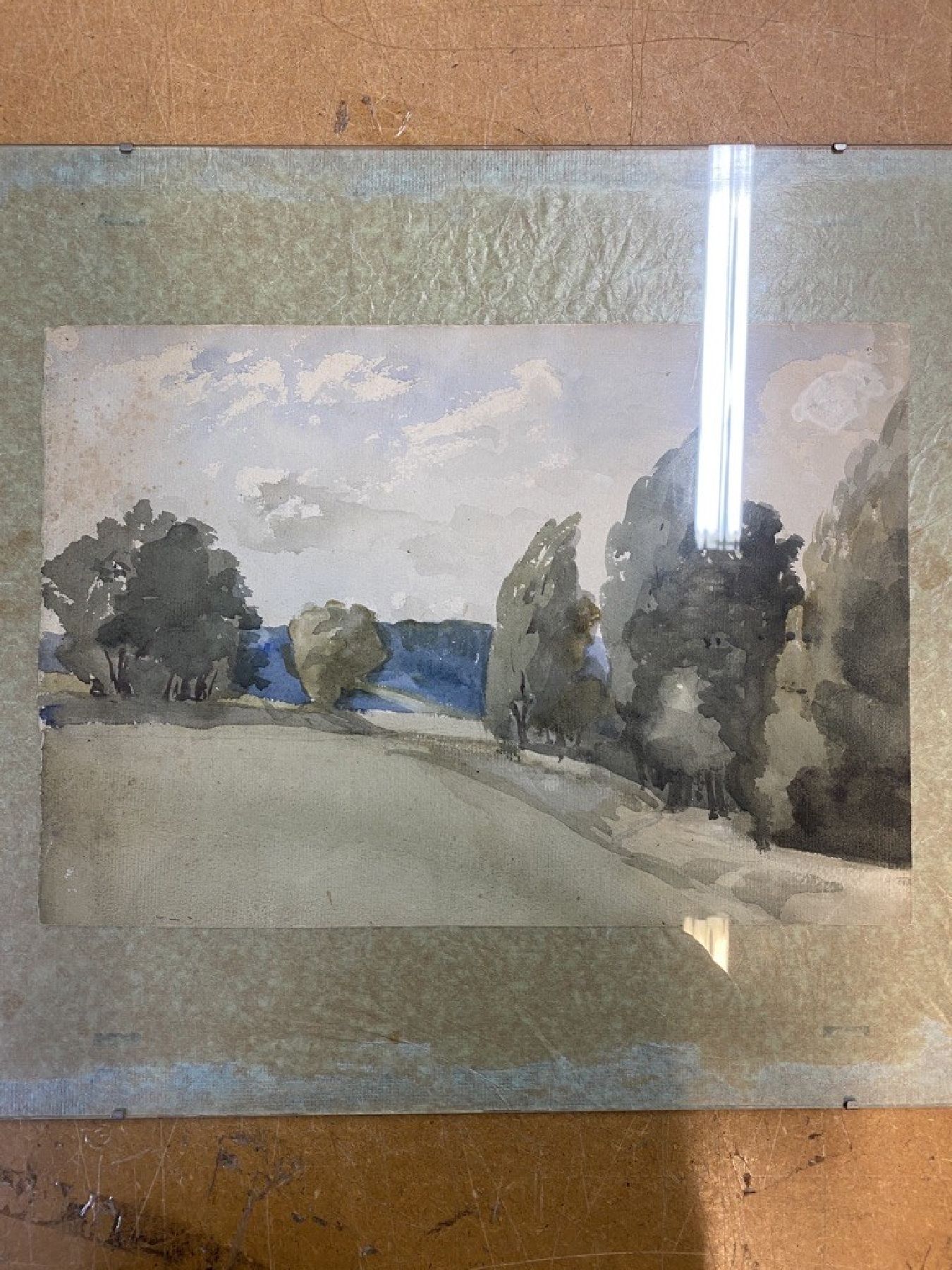Detail e: Christian Neureuther, 1868 Untersotzbach-1921 Schlierbach, 4 Aquarelle: Stiefmütterchen in Vase, ca. 38x29cm; Blütenzweig, signiert und dat. 8, ca. ...