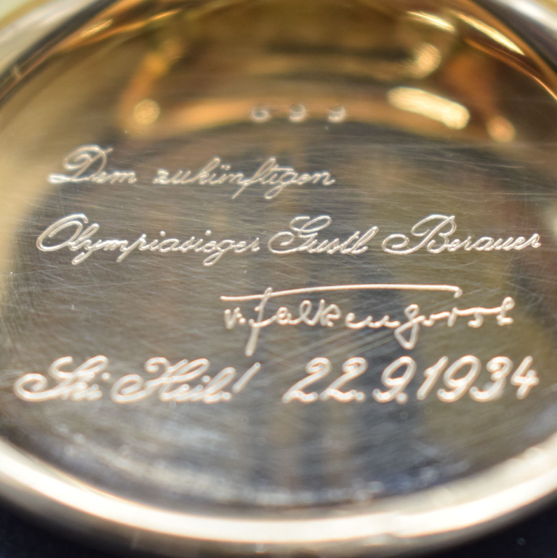 Detail g: Schwere Herrensavonette mit 1/4-Repetition, Vollkalender & Chronograph und prominentem Vorbesitzer in GG 585/000, Schweiz um 1900, Strahlen-guill. ...