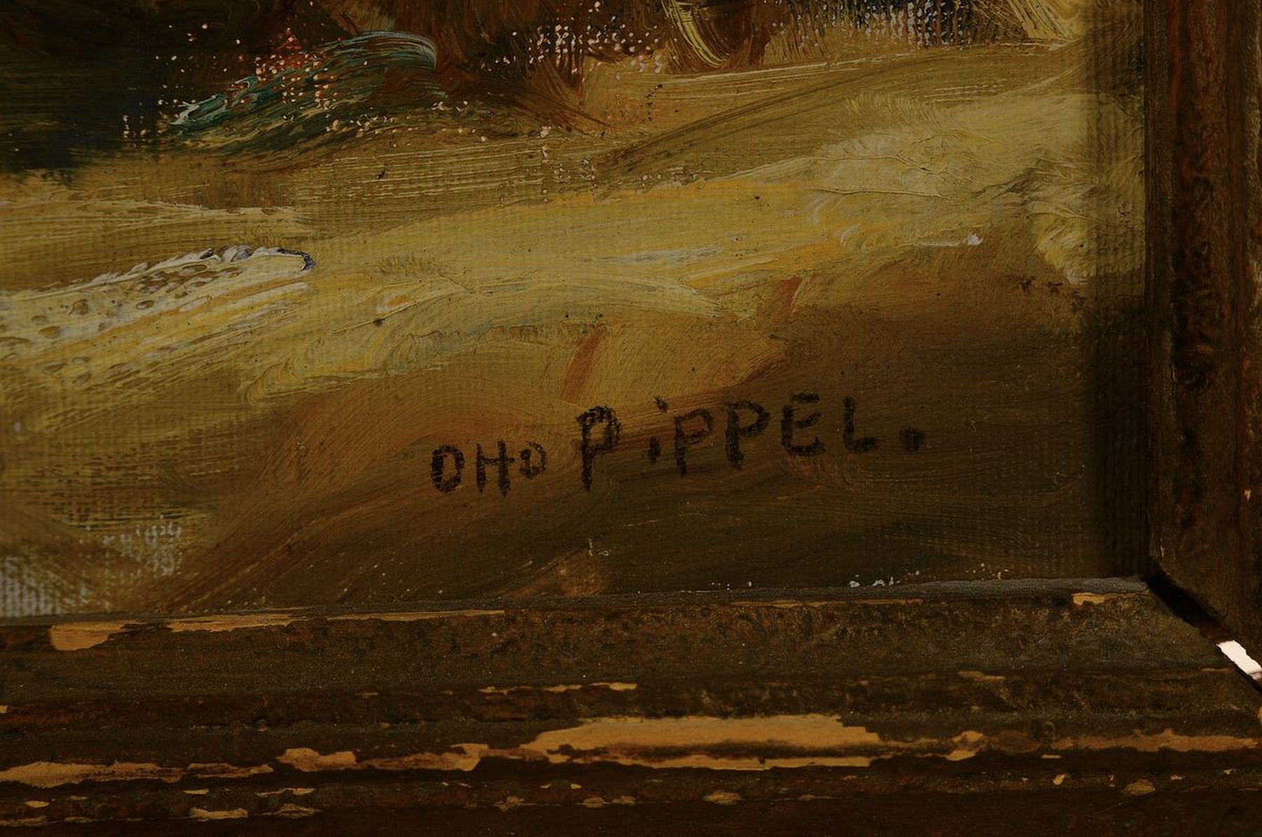 Detail a: Otto Pippel, 1878 Lodz-1960 Planegg, Mylau im Vogtlande, rückseitig auf Künstleretikett so betitelt, Öl/Lwd, rechts unten signiert, rückseitig ...