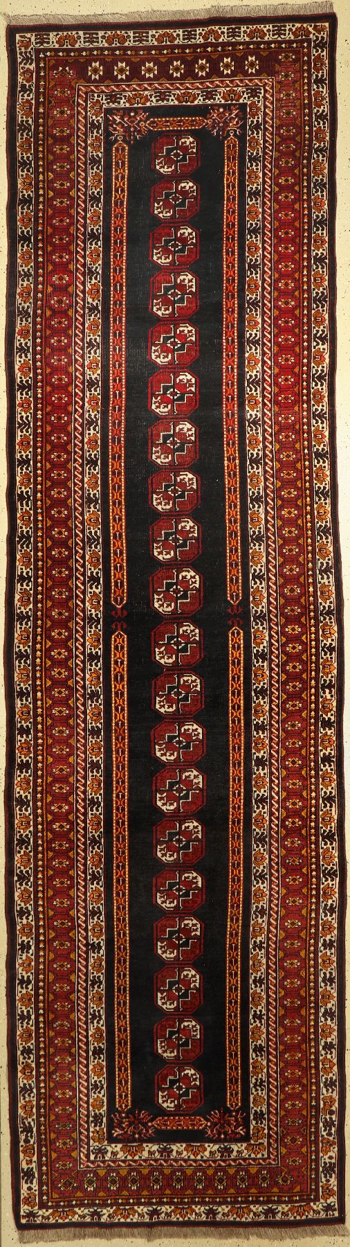 Turkmen Galerie alt, Afghanistan, ca. 50 Jahre, Wolle auf Wolle, ca. 424 x 118 cm, EHZ:3