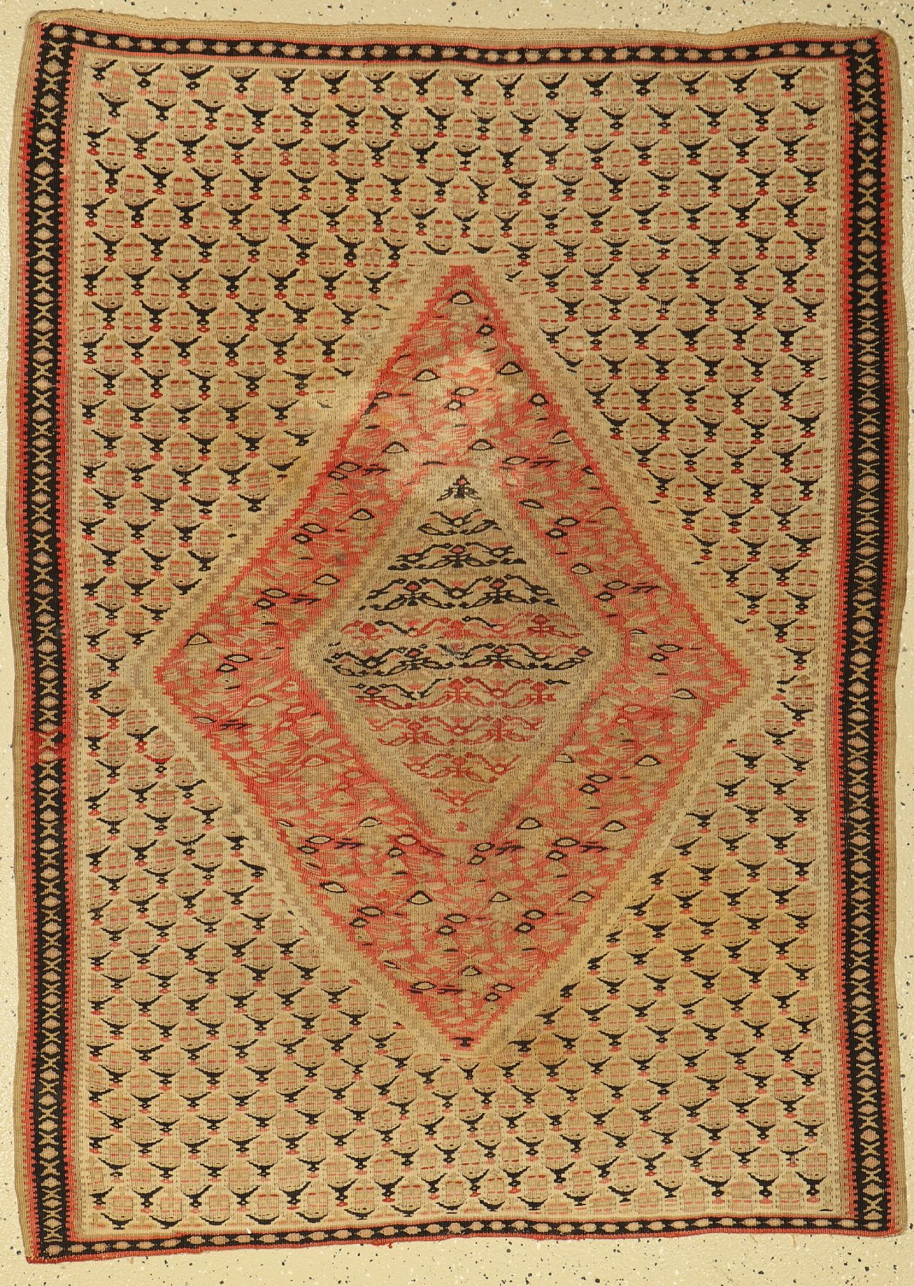 Senneh Kelim antik, Persien, um 1910, Wolleauf Baumwolle, ca. 146 x 108 cm, EHZ: 4