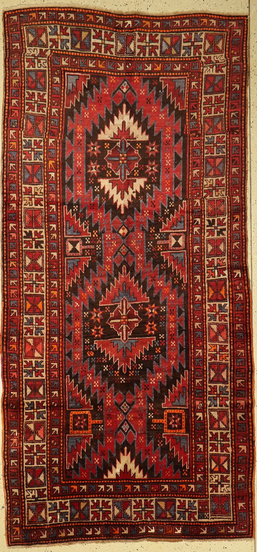 Kazak antik, Kaukasus, um 1910, Wolle auf Wolle, ca. 290 x 138 cm, EHZ: 3
