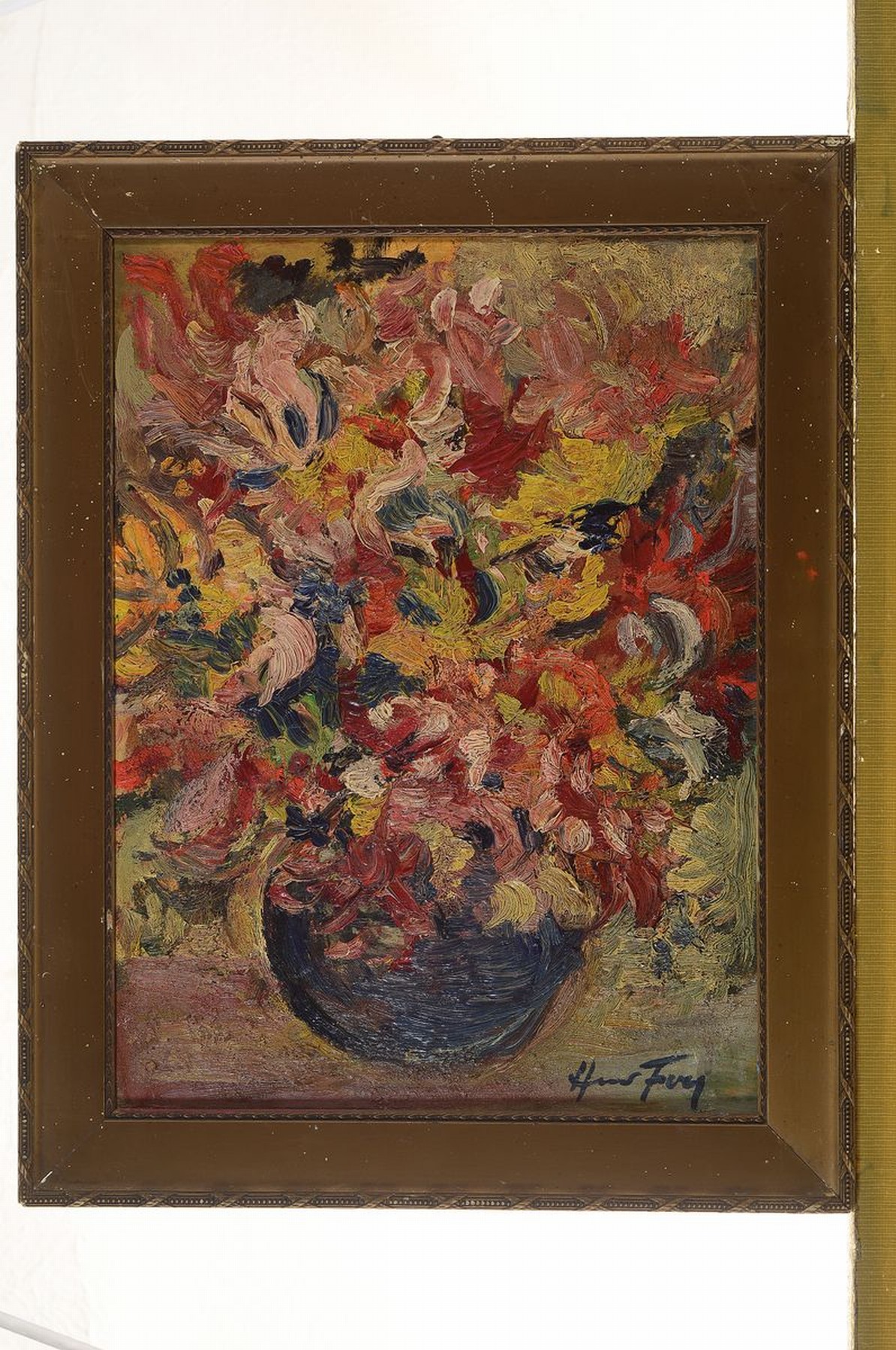 Detail k: Hanns Fay, 1888 Frankenthal-1957 Neustadt, Blumenstillleben, Öl/Hartfaser, rechts unten signiert, ca. 30x23cm, R.