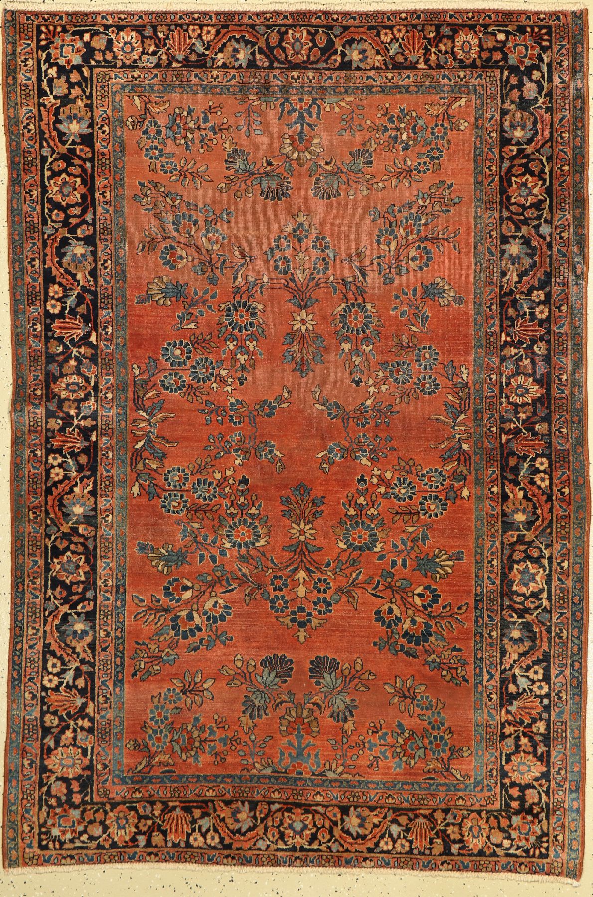 Us Re-Import Sarogh antik, Persien, um 1910, Korkwolle, ca. 192 x 130 cm, EHZ: 4