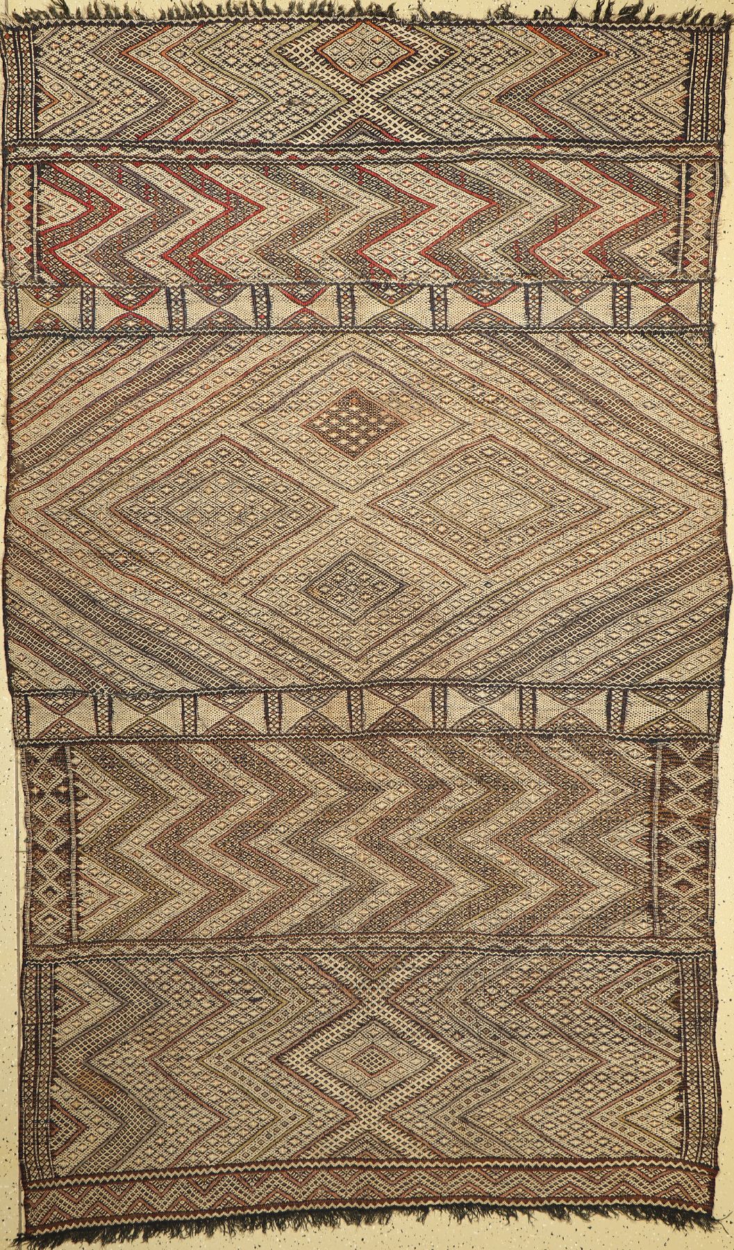 Marokkanische Kelim, ca. 50 Jahre, Baumwolle, ca. 268 x 165 cm, EHZ: 2-3
