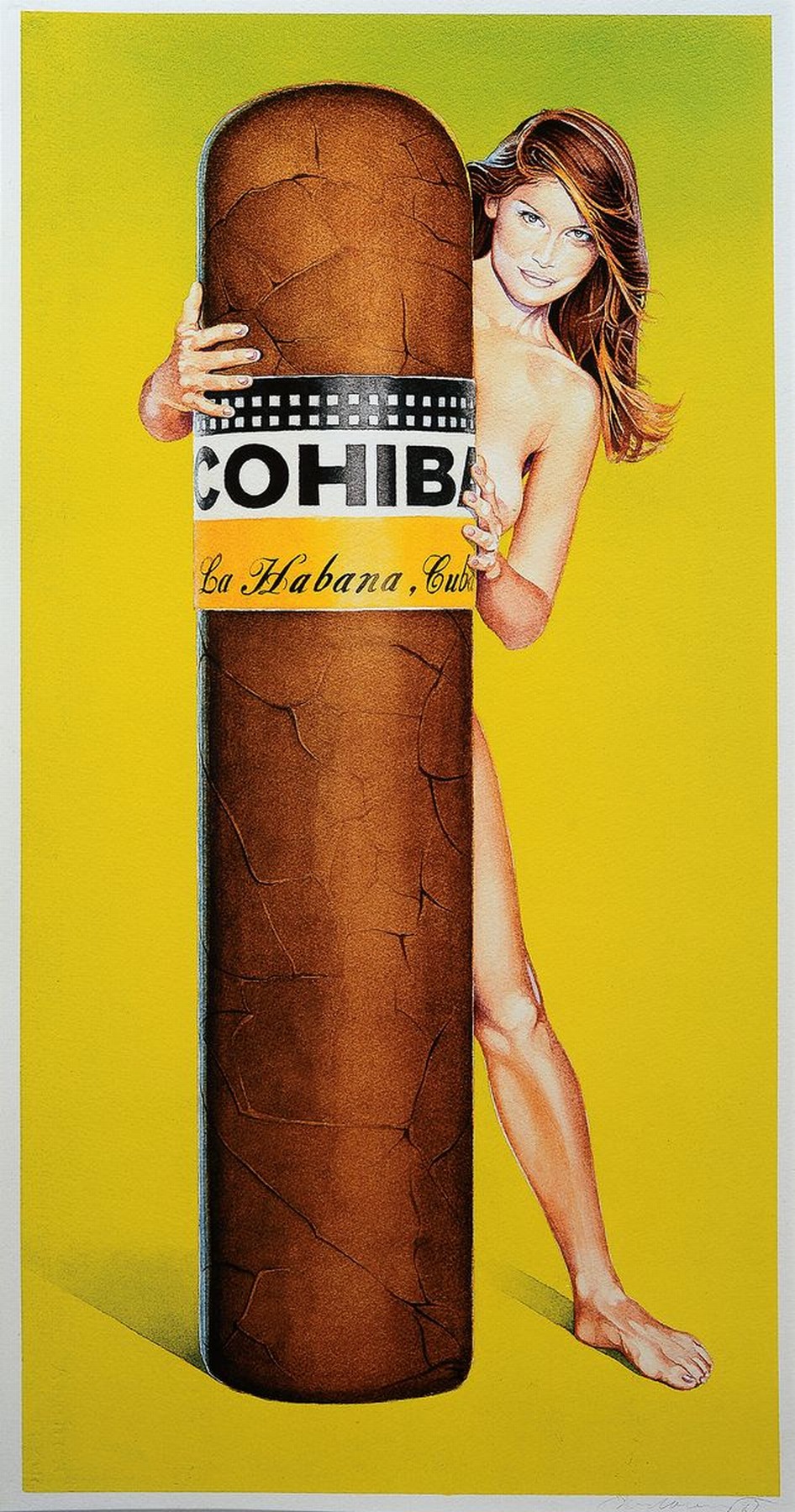 Mel Ramos ,geb. 1935, " Hav-a-Havanna", Farboffset, Drucker Verlag: publishing company Verlag 2004, PP, gesamt ca. 70x50 cm