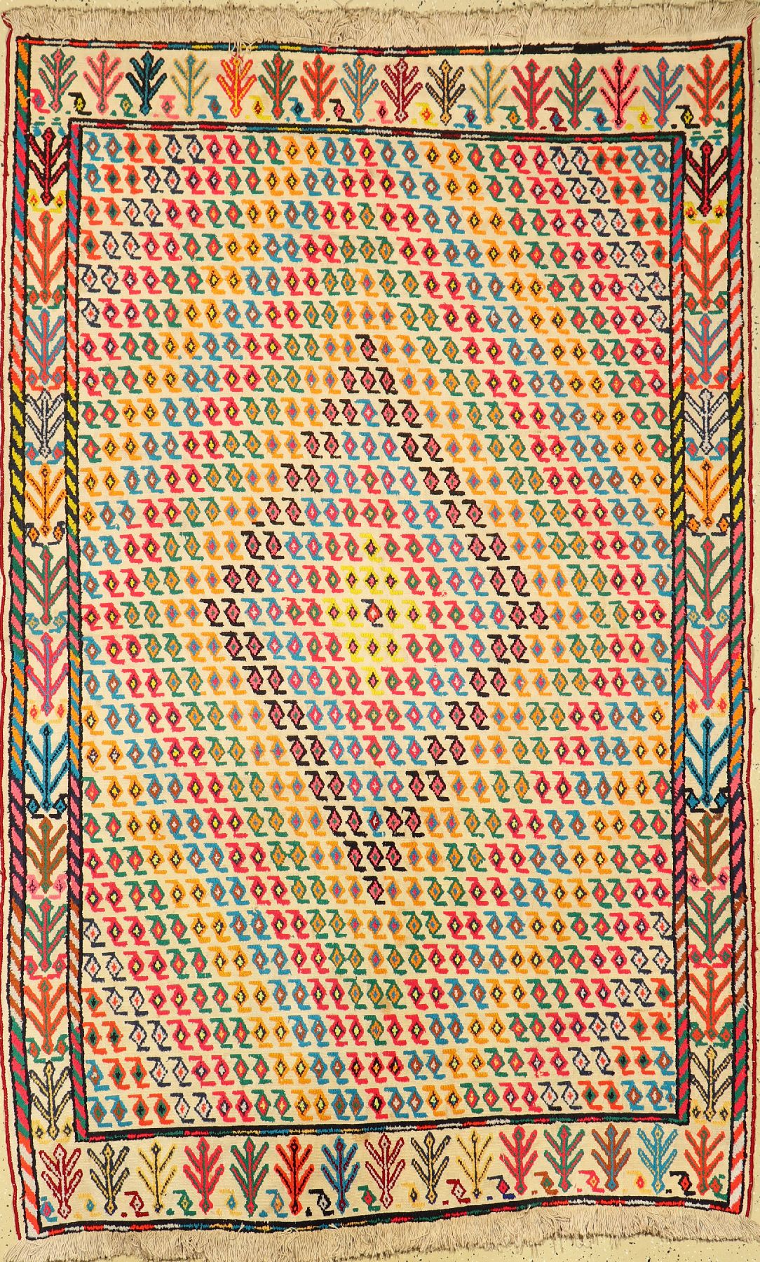 Sumak alt, Türkei, ca. 50 Jahre, Wolle auf Baumwolle, ca. 340 x 182 cm, EHZ: 2, (2 kleineLöcher)