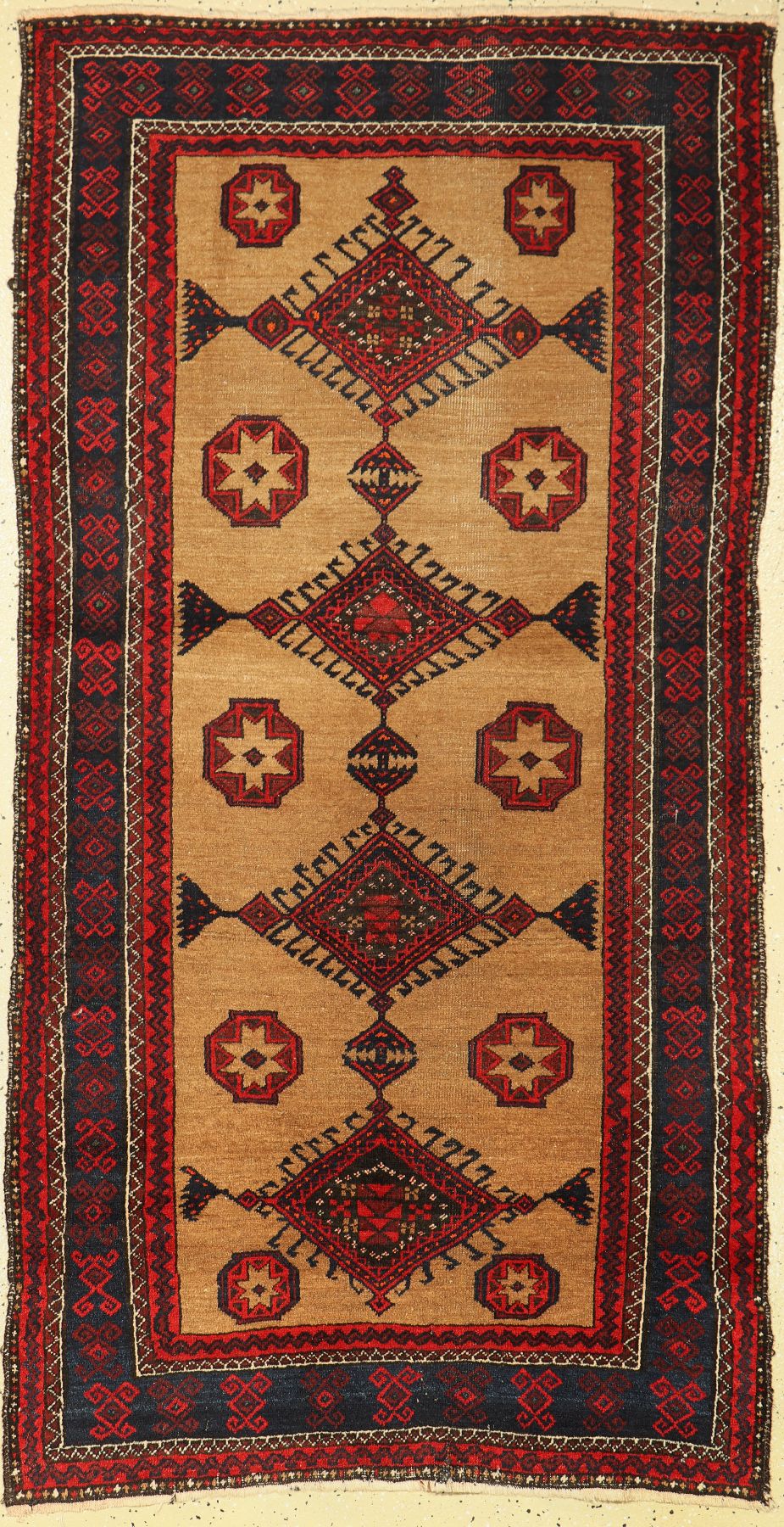 Belutsch alt, Persien, ca. 50 Jahre, Wolle auf Baumwolle, ca. 178 x 92 cm, EHZ: 3-4