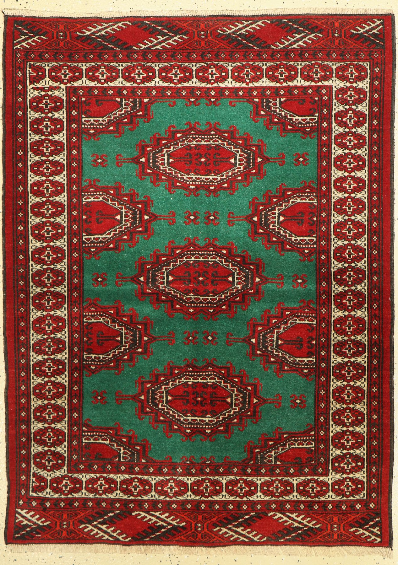 Torkmen alt, Persien, ca. 50 Jahre, Wolle auf Wolle, ca. 140 x 104 cm, EHZ: 2